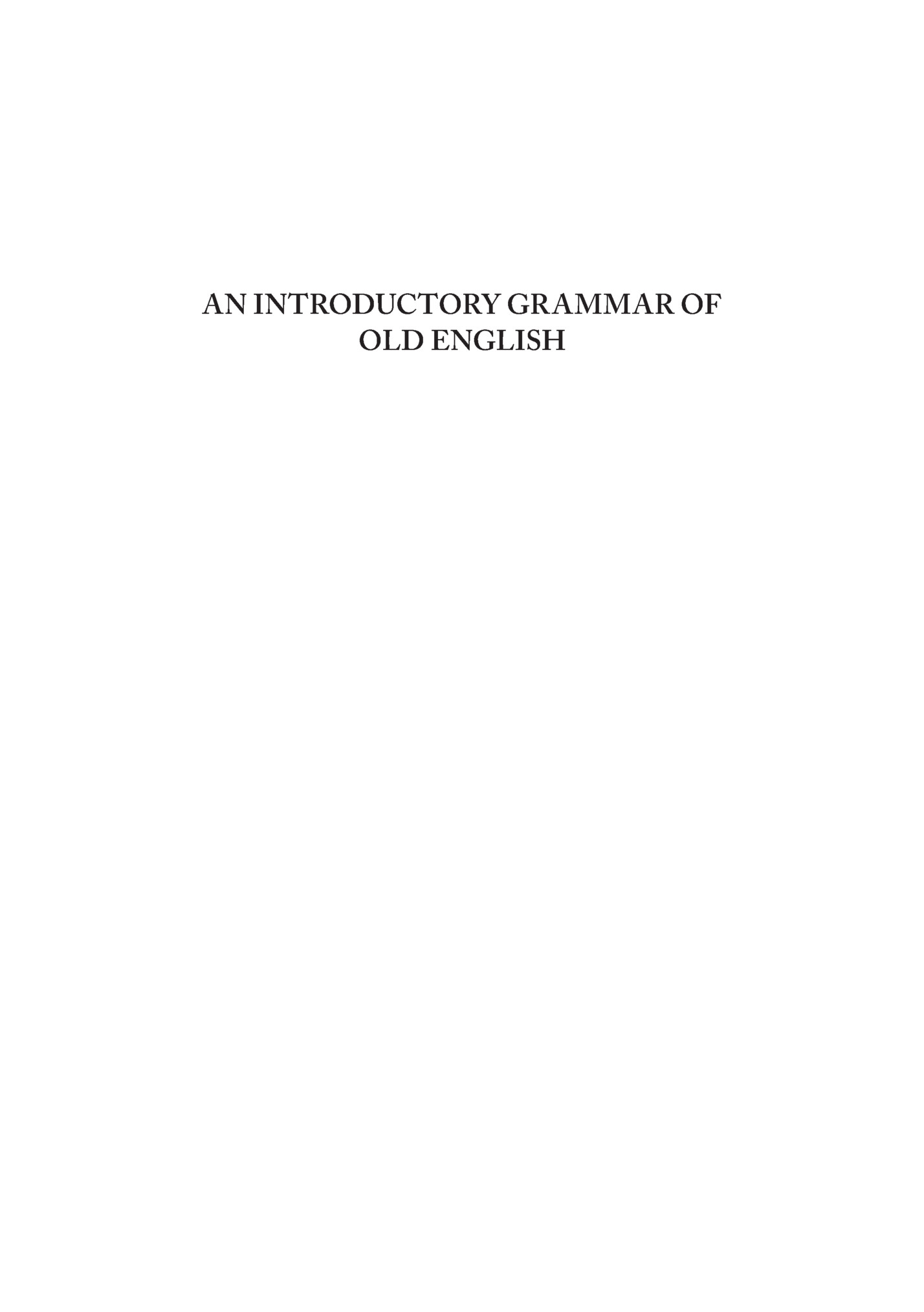 AN INTRODUCTORY GRAMMAR OF