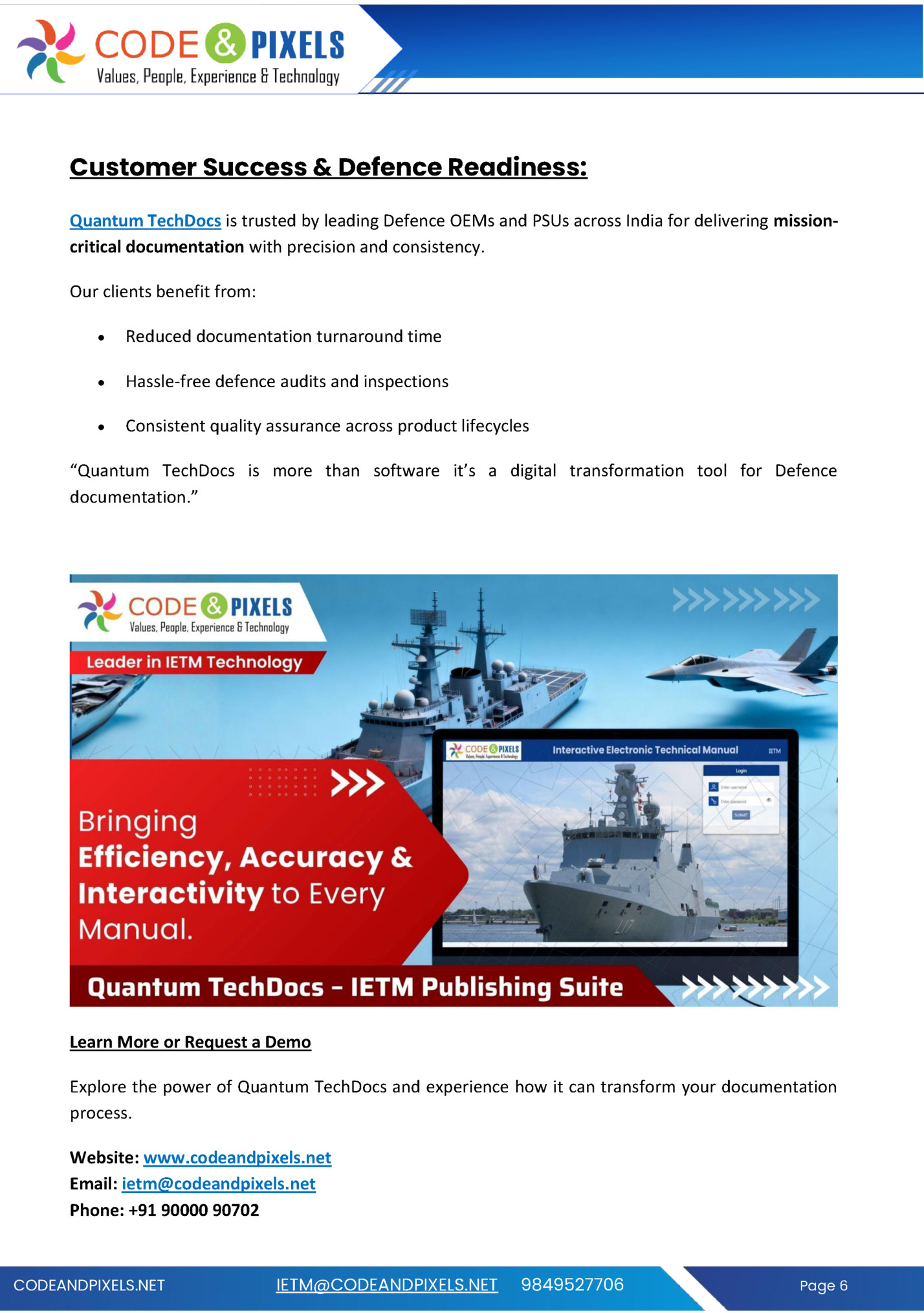 Customer Success & Defence Readiness: Customer Success & Defence Readiness:
