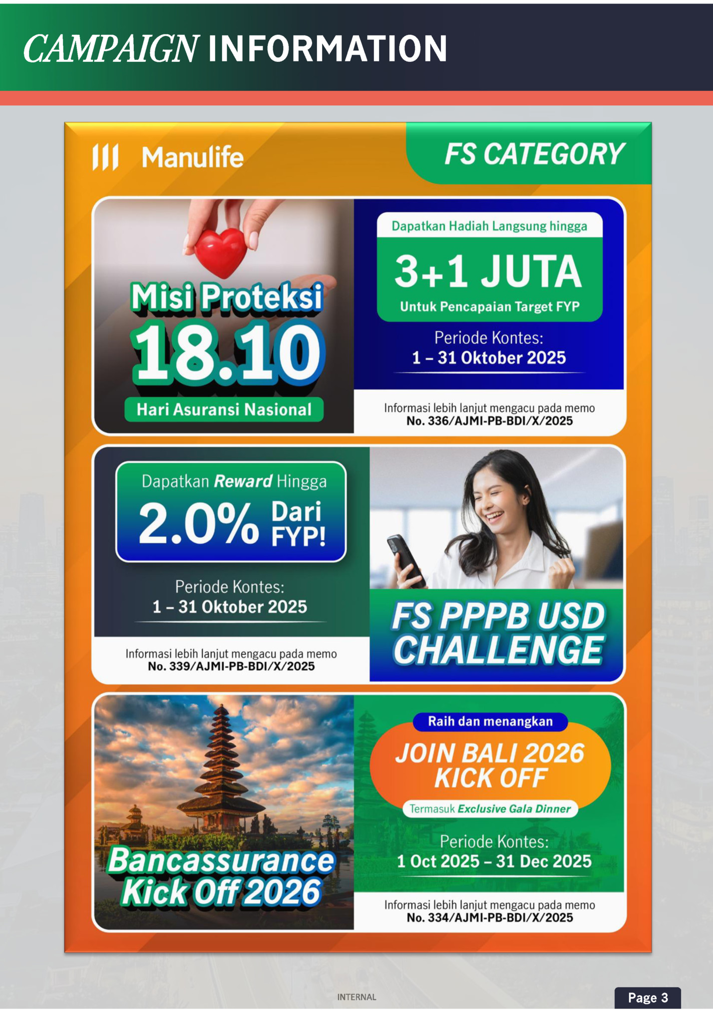 CAMPAIGN INFORMATION