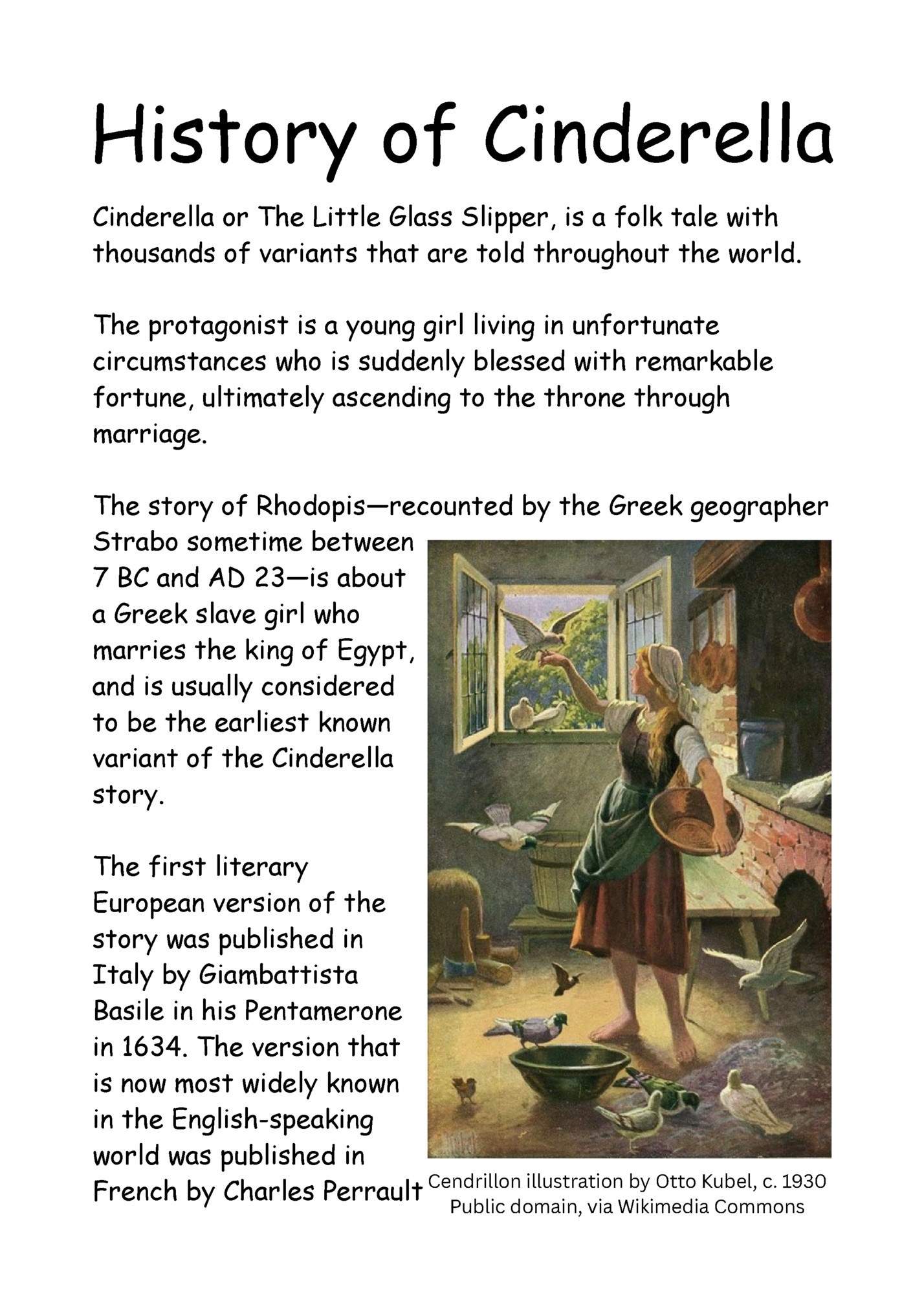 History of Cinderella