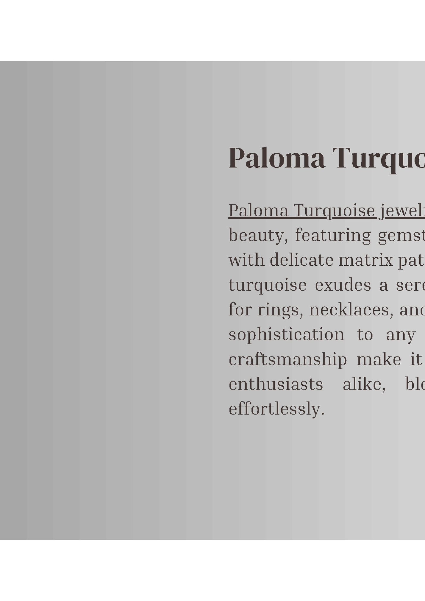 Paloma Turquoise Jewelry