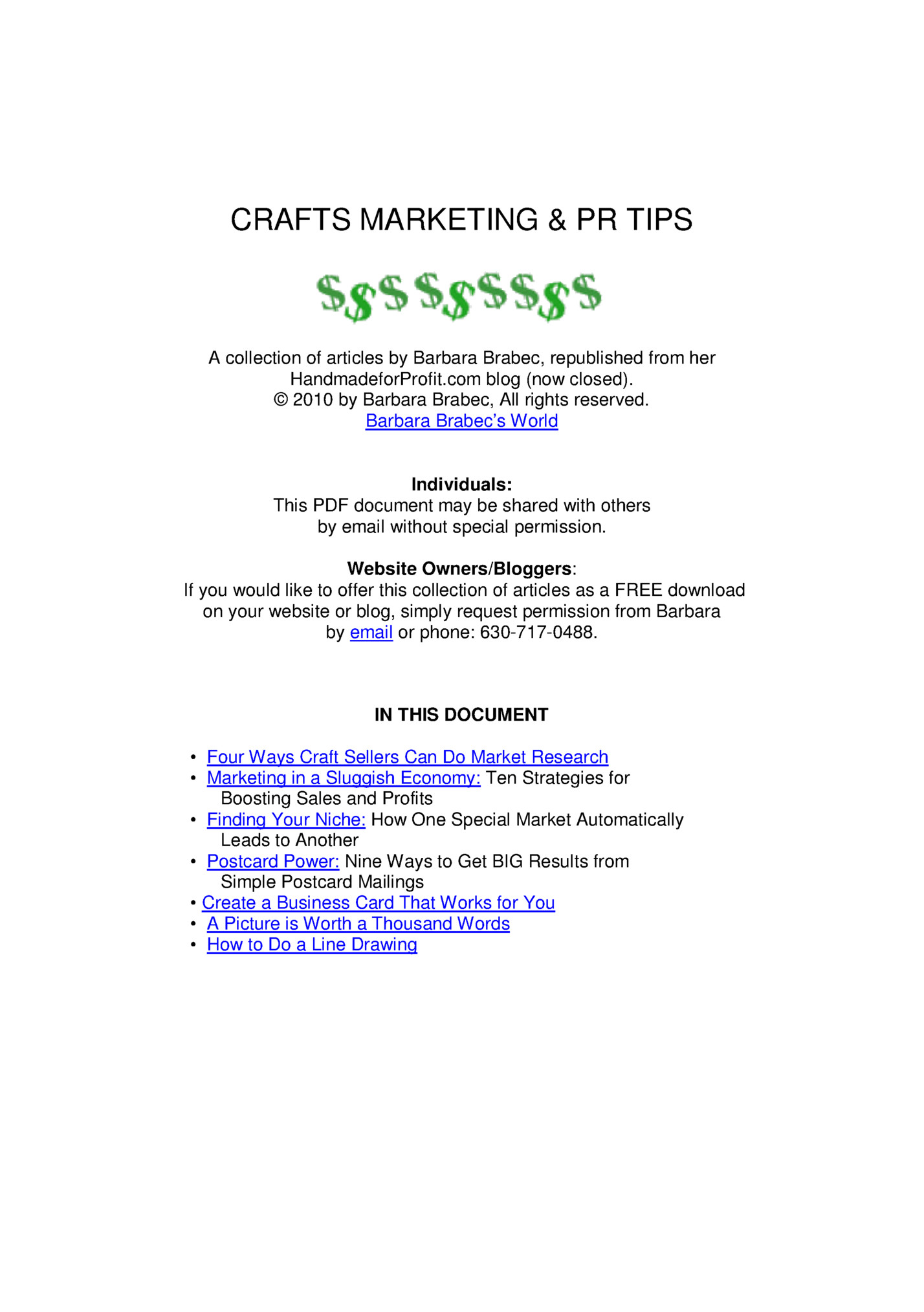 CRAFTS MARKETING & PR TIPS