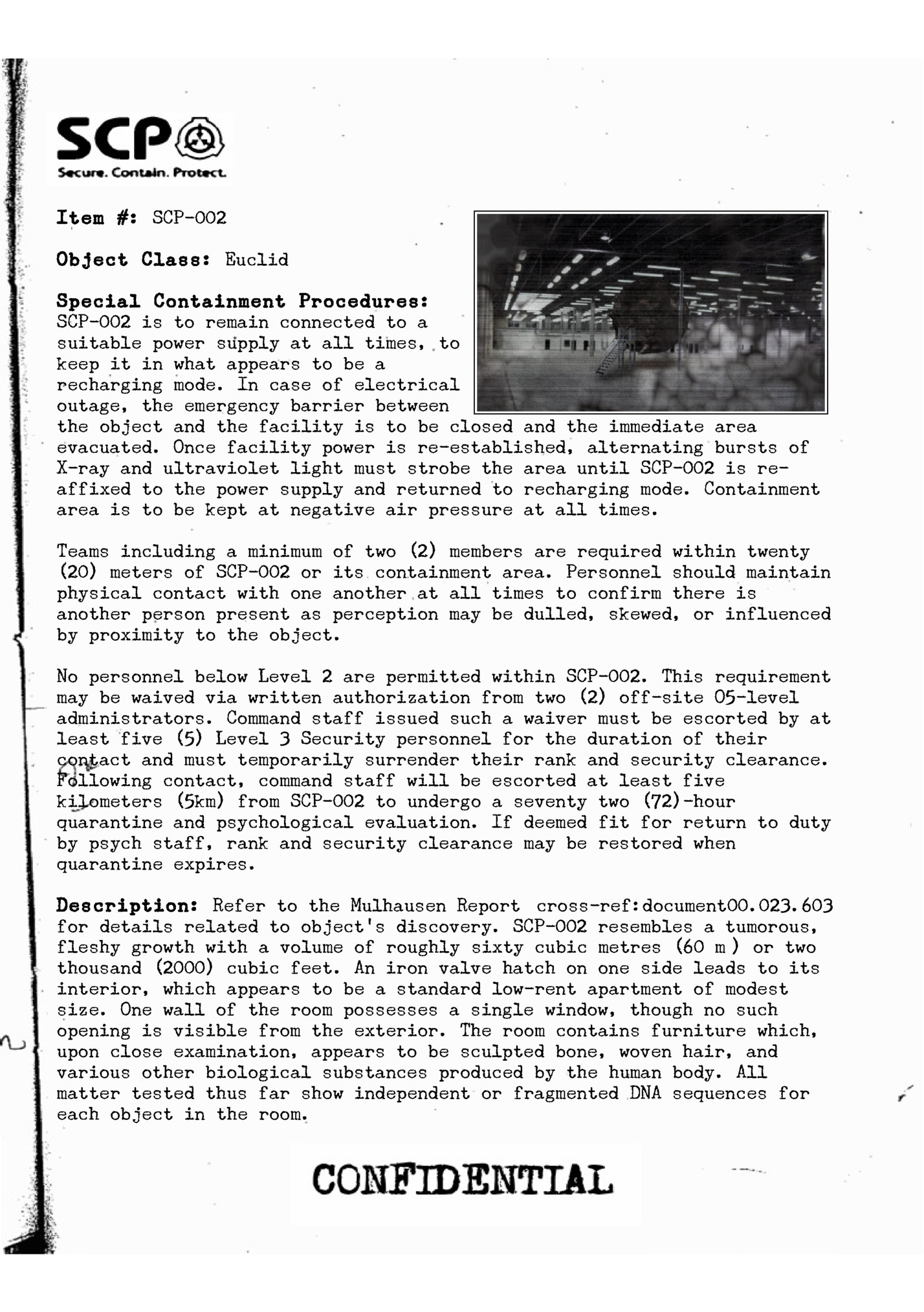 Item #: SCP-002