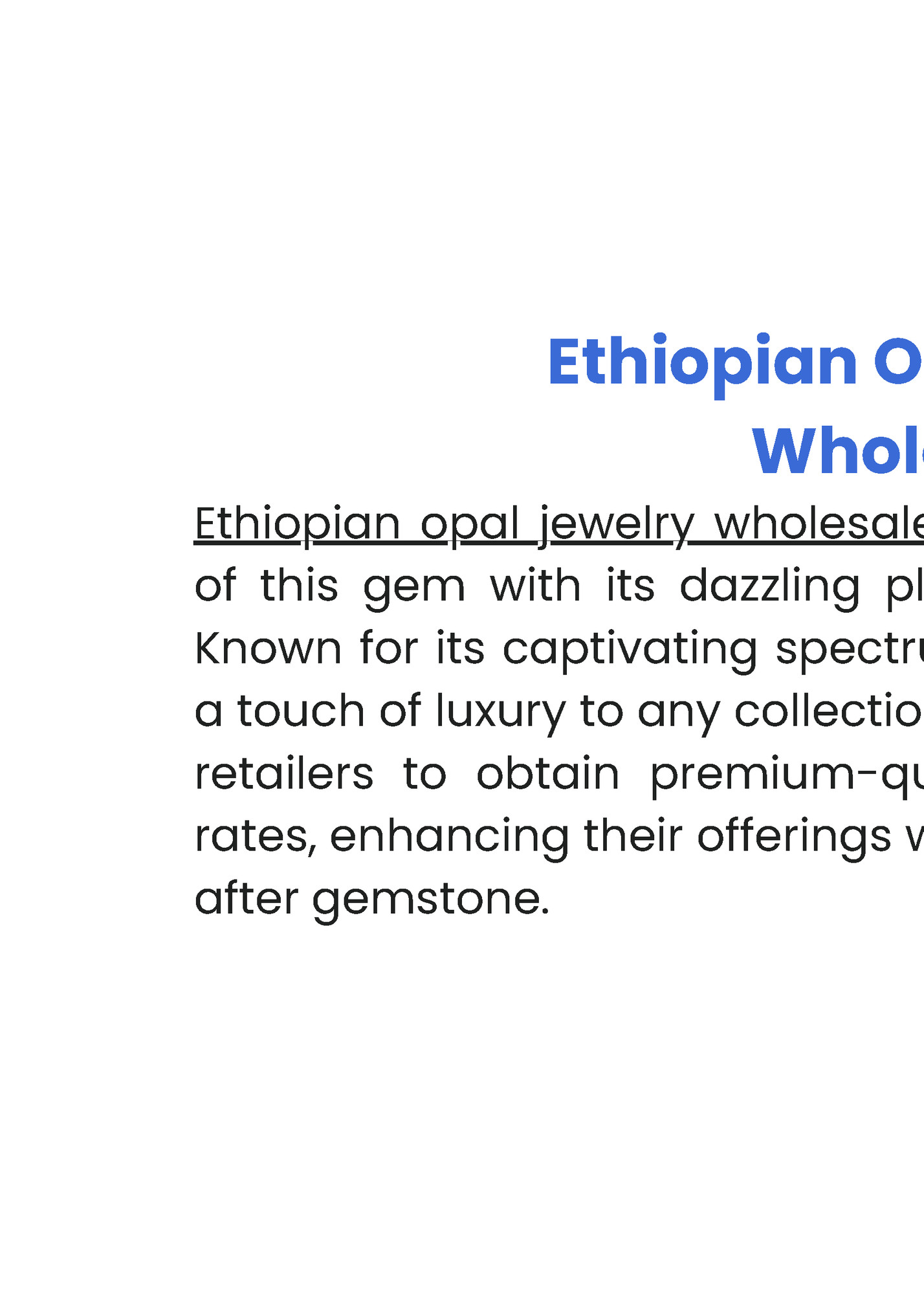 Ethiopian Opal Jewelry