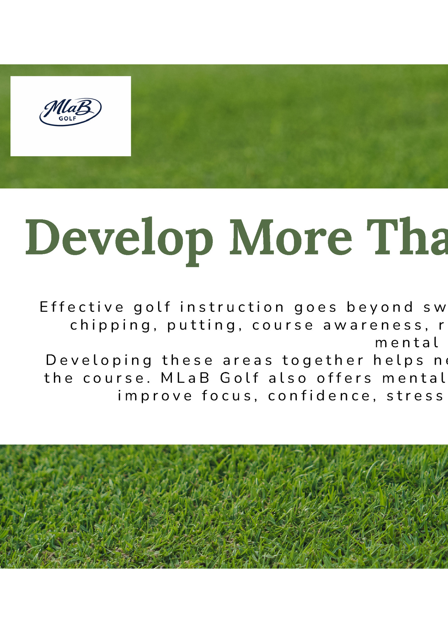 Develop More Than Just Your Swing