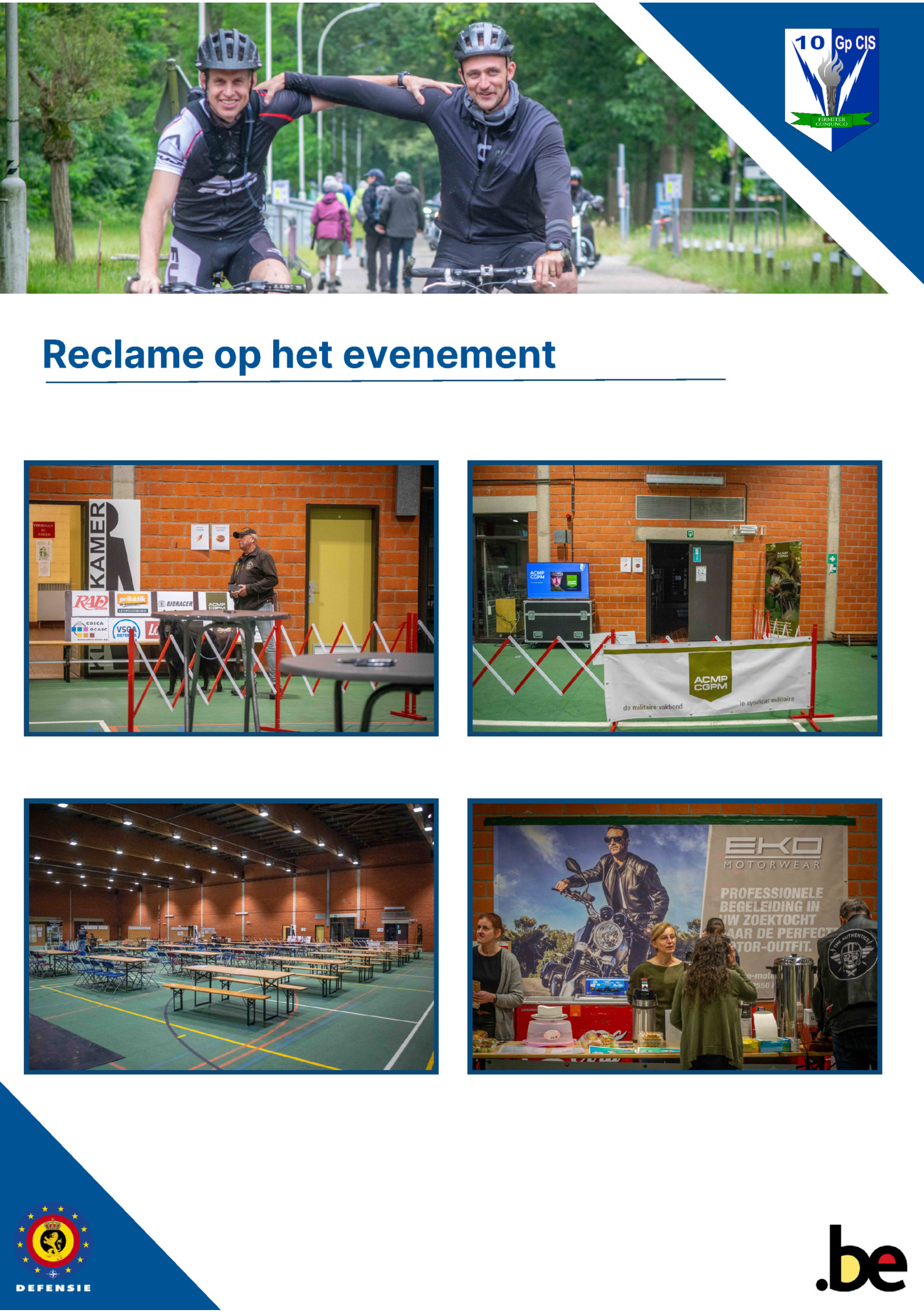 Reclame op het evenement