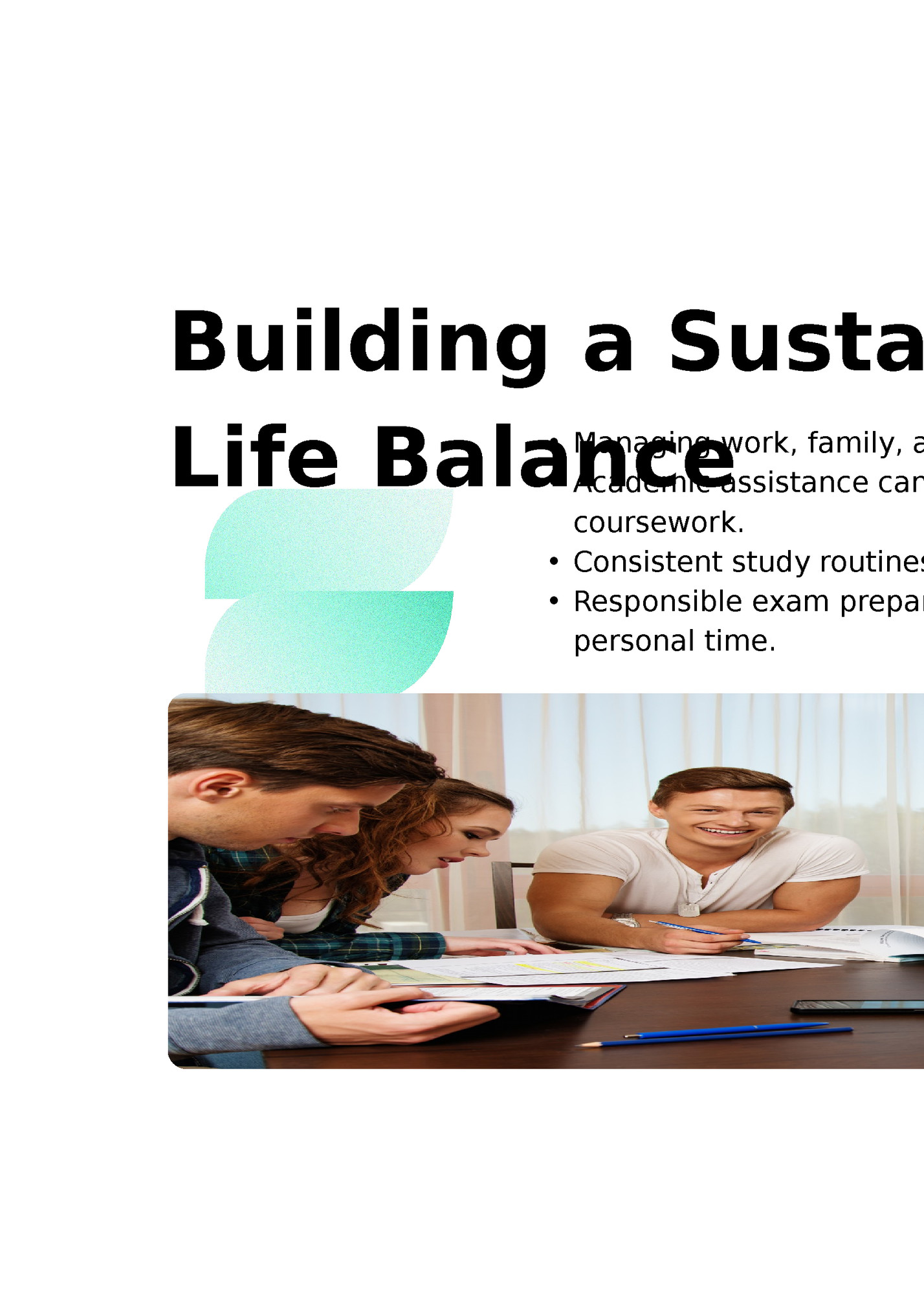 Building a Sustainable SchoolLife Balance