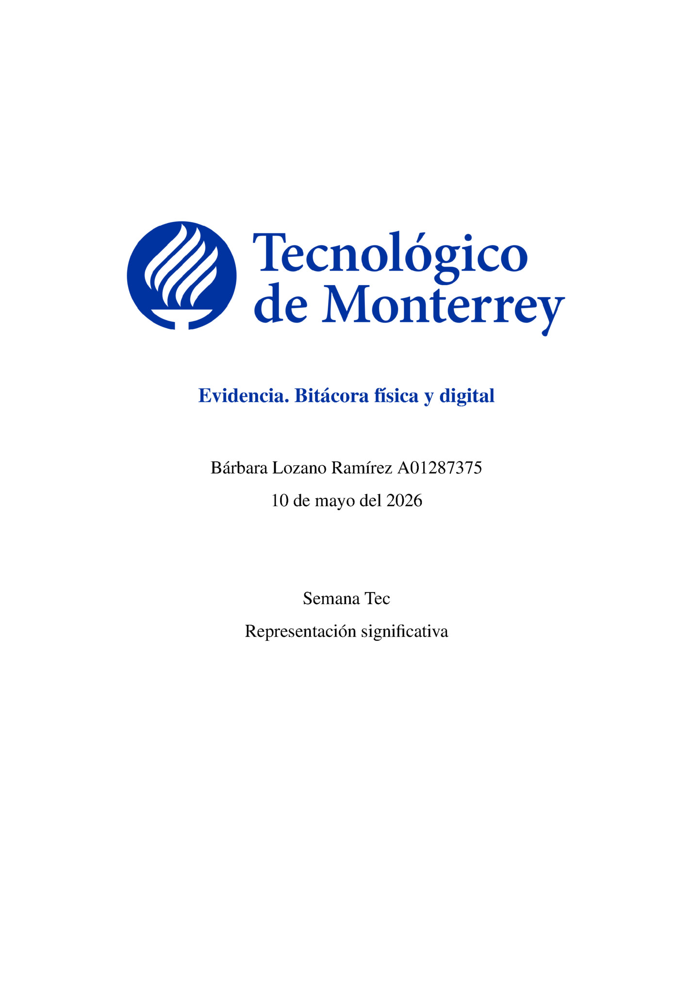 Evidencia. Bitácora física y digital​