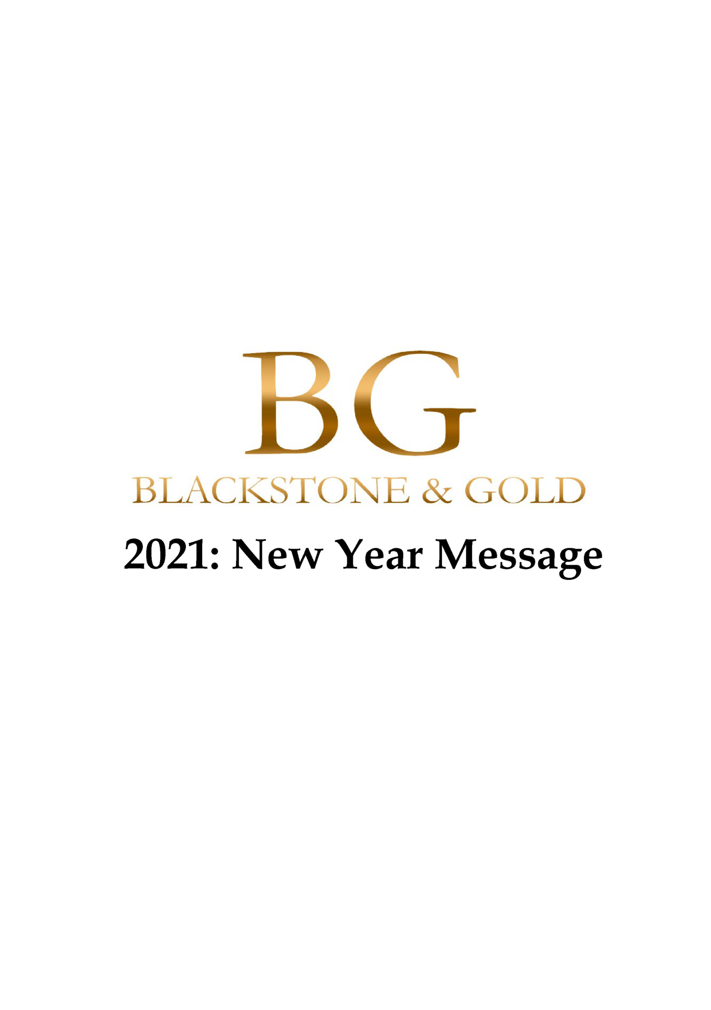 2021: New Year Message