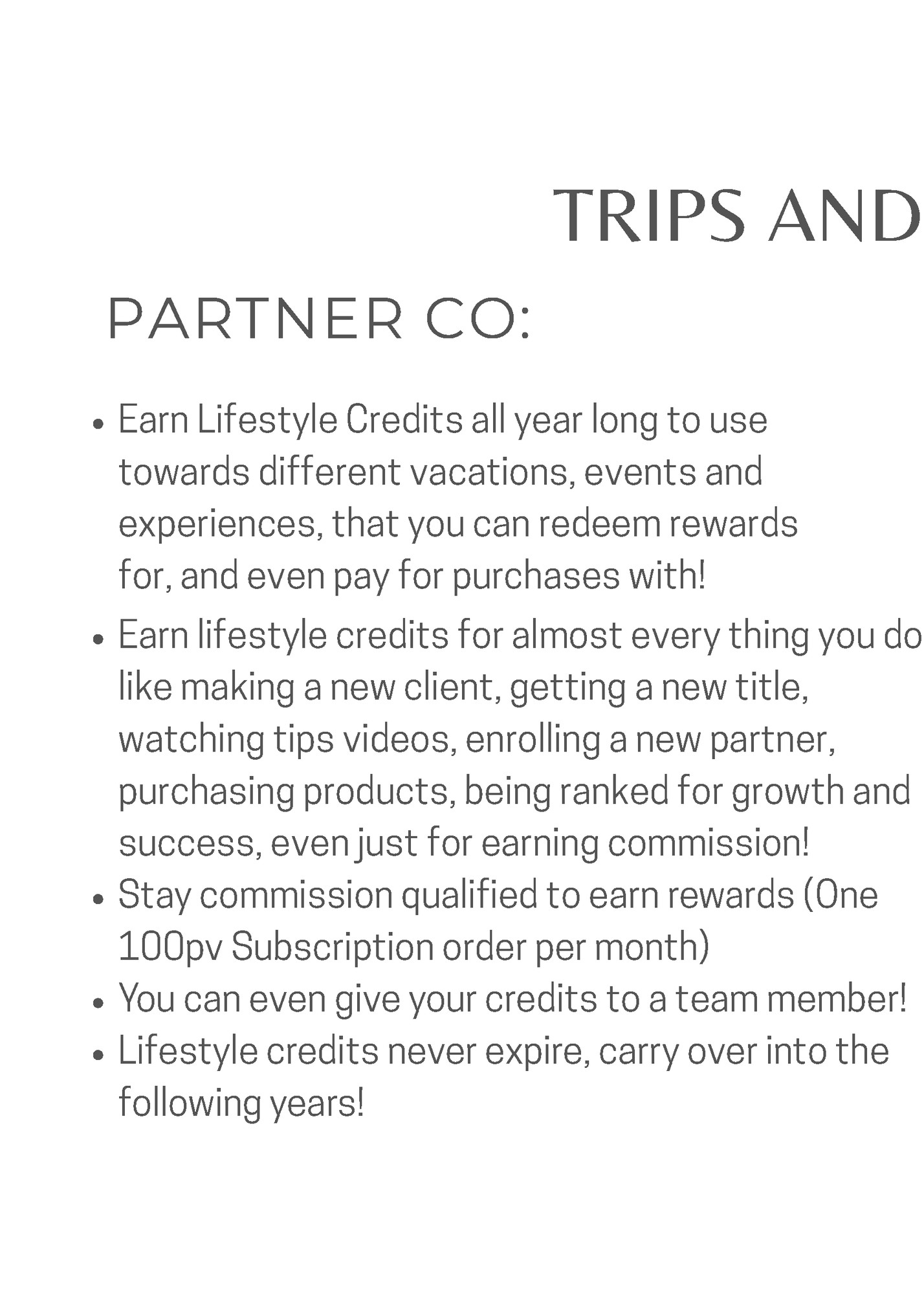 TRIPS AND REWARDS TRIPS AND REWARDS