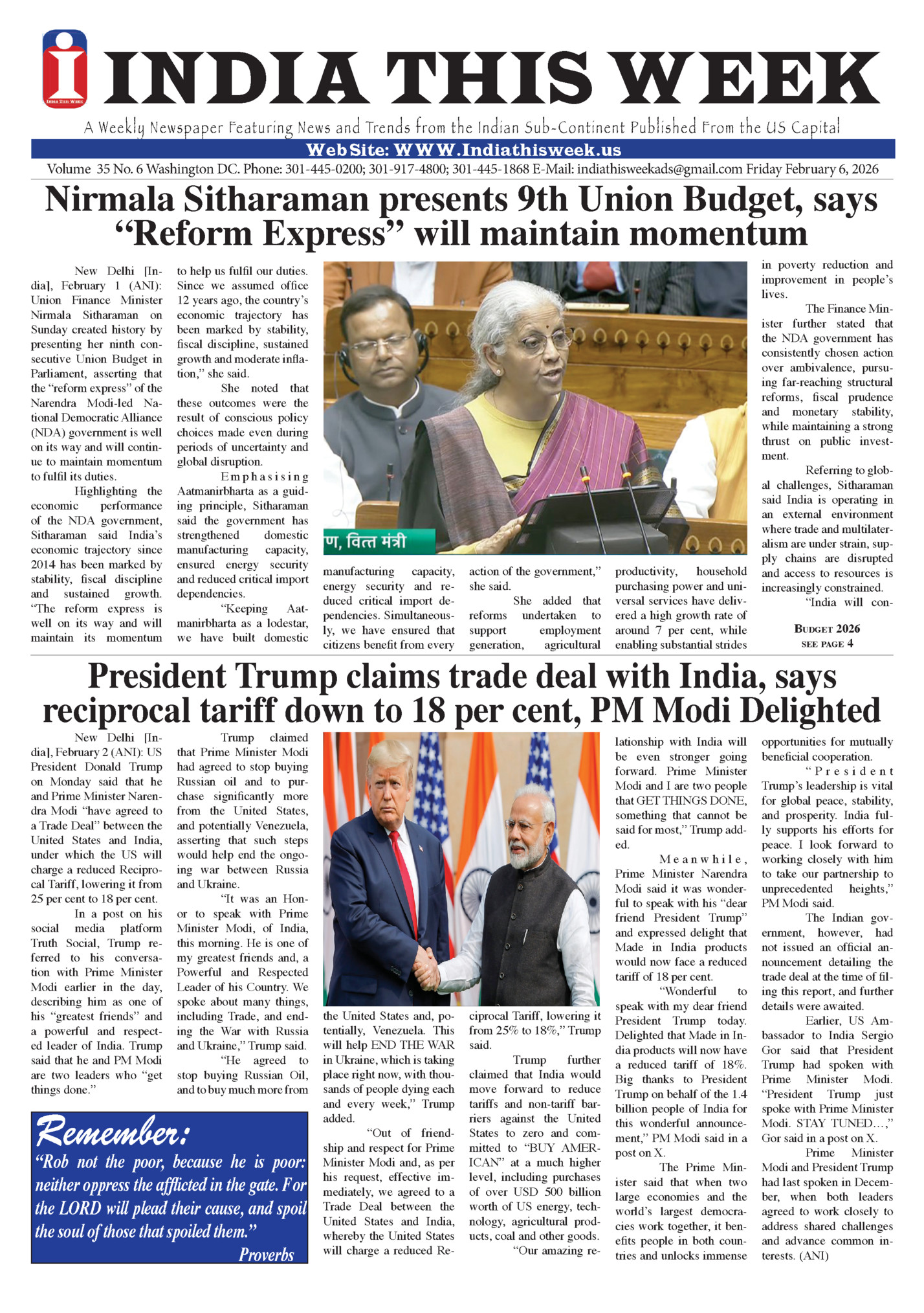 INDIA THIS WEEK INDIA THIS WEEK