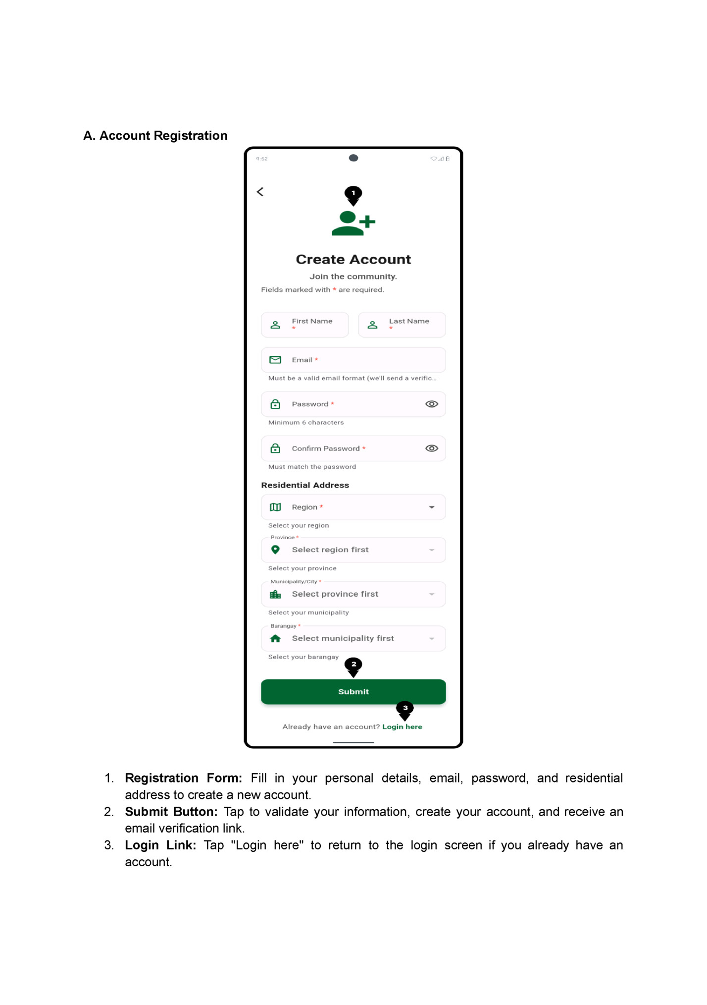 A. Account Registration