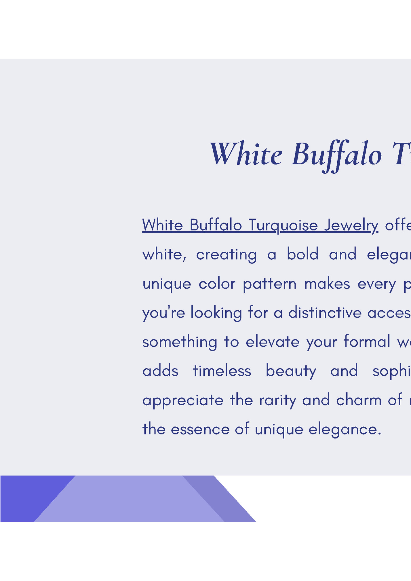 White Buffalo Turquoise Jewelry