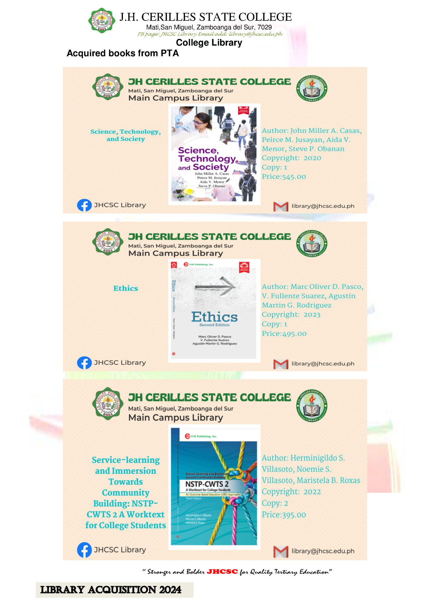 J.H. CERILLES STATE COLLEGE J.H. CERILLES STATE COLLEGE