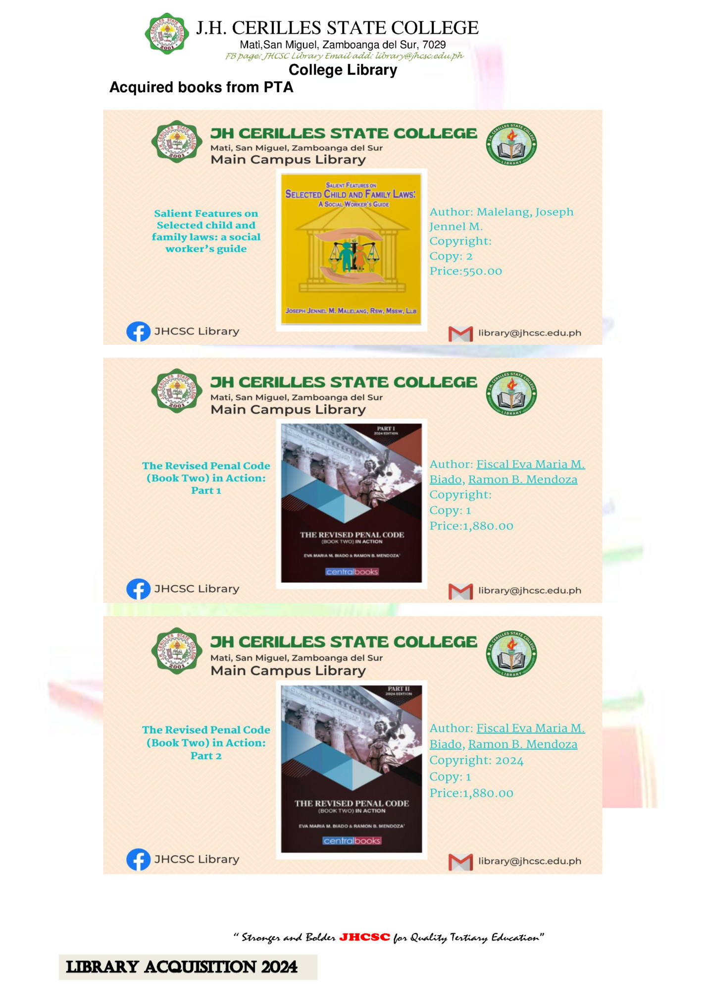 J.H. CERILLES STATE COLLEGE J.H. CERILLES STATE COLLEGE