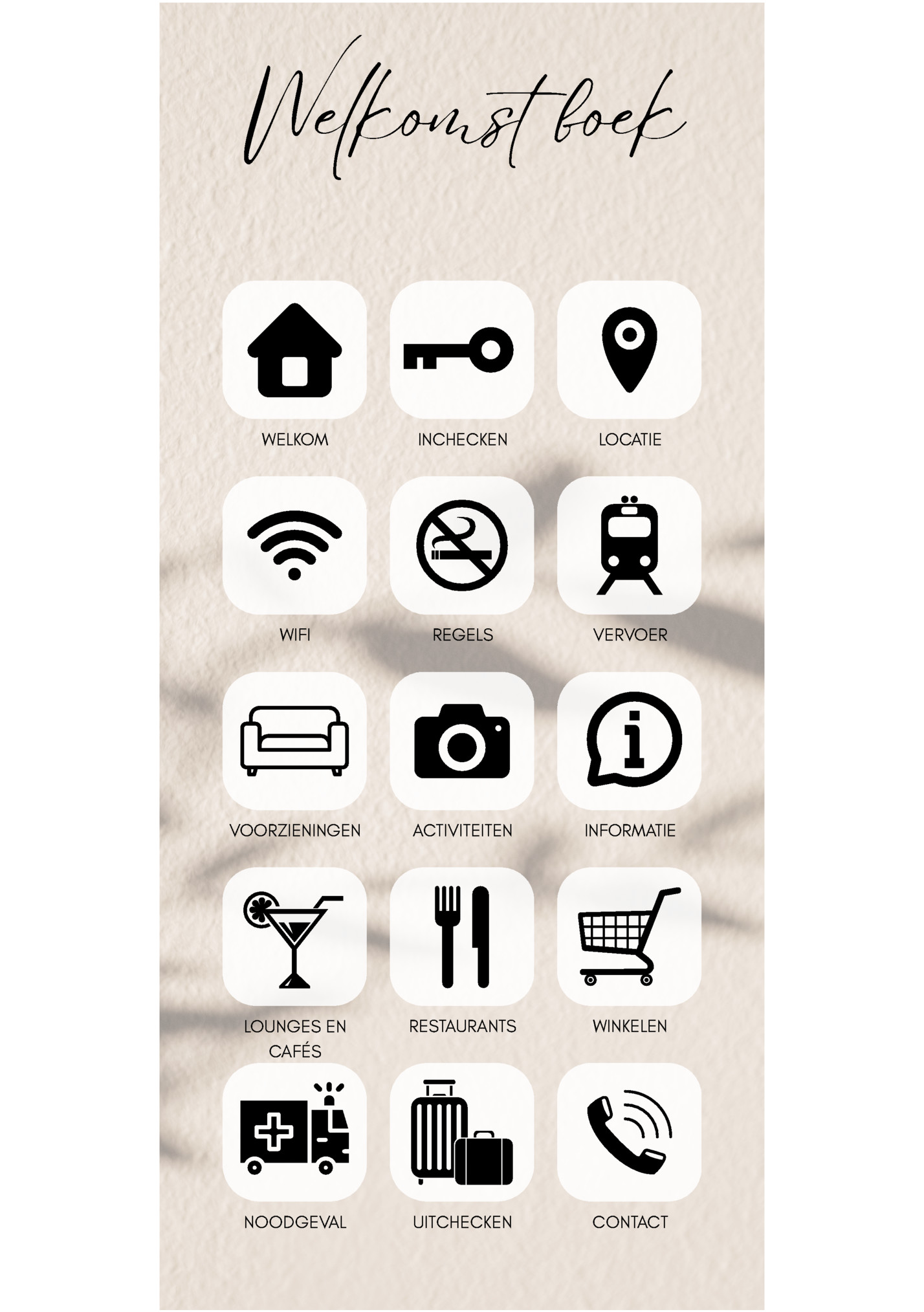 Welkomst boek Welkomst boek