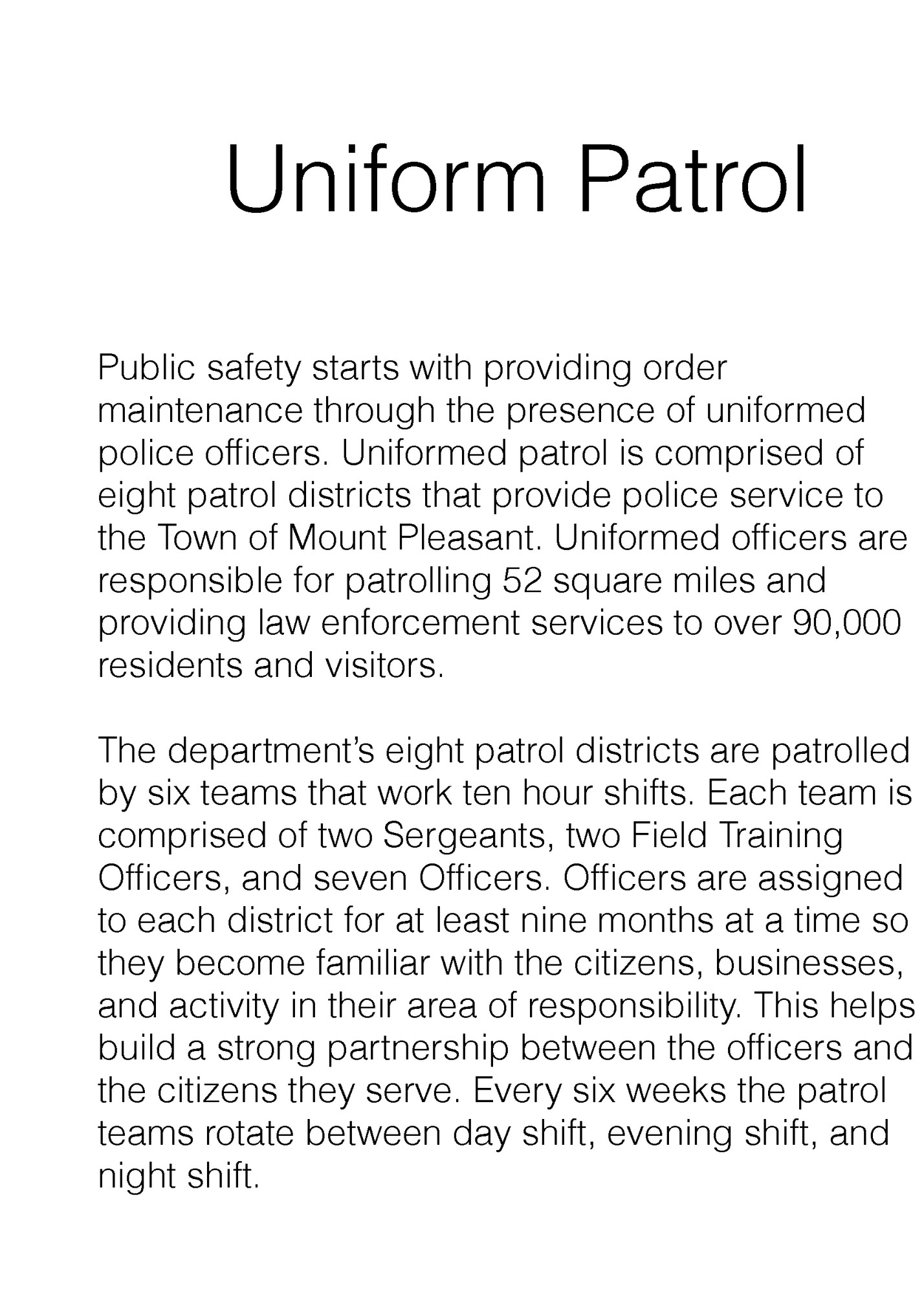 Uniform Patrol