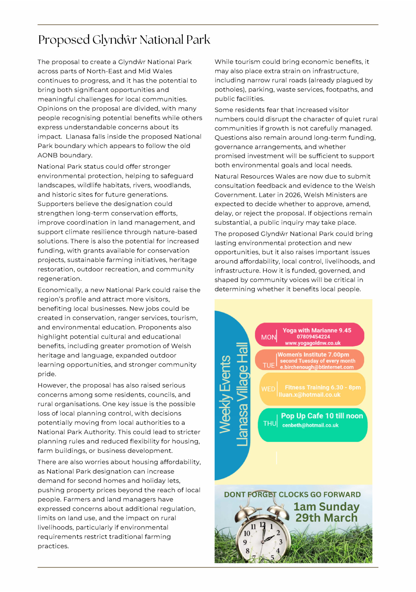 Proposed Glyndŵr National Park Proposed Glyndŵr National Park