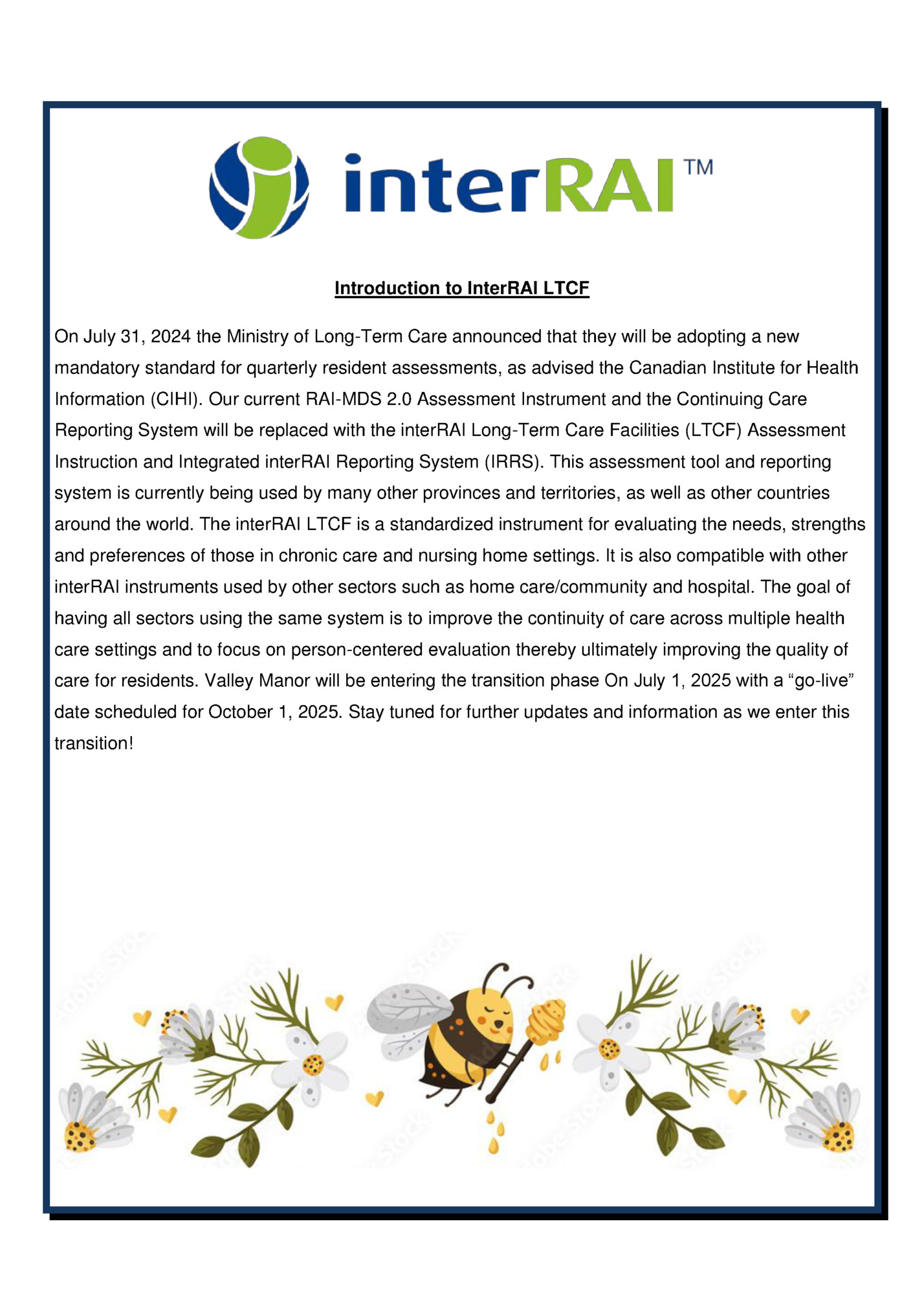 Introduction to InterRAI LTCF