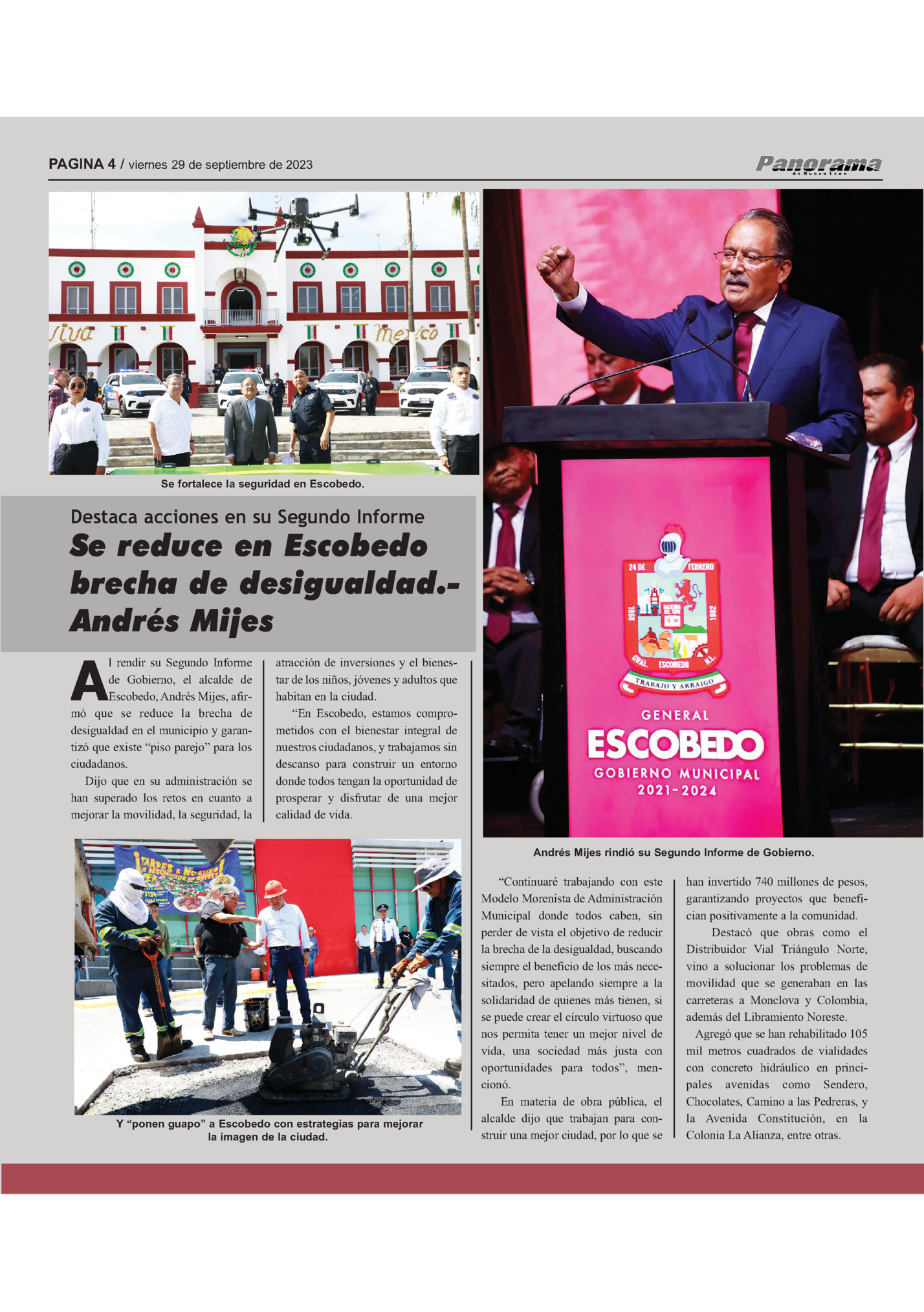 PAGINA 4 / viernes 29 de septiembre de 2023