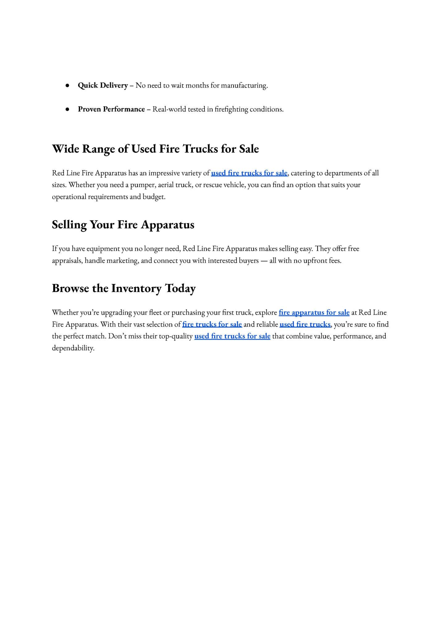 ●​ Quick Delivery – No need to wait months for manufacturing.​