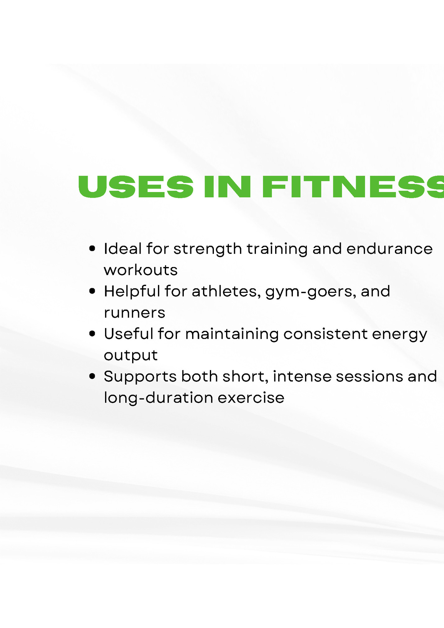 Uses in Fitness
