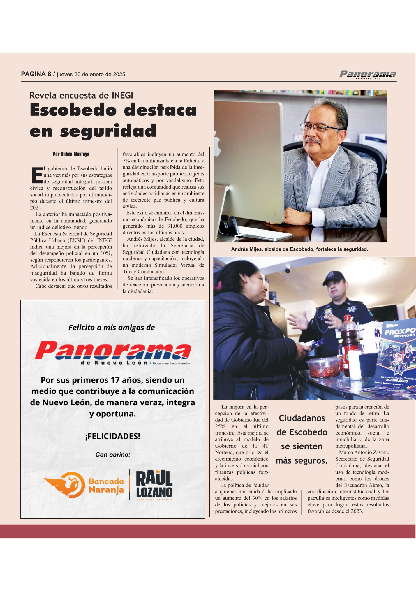 PAGINA 8 / jueves 30 de enero de 2025