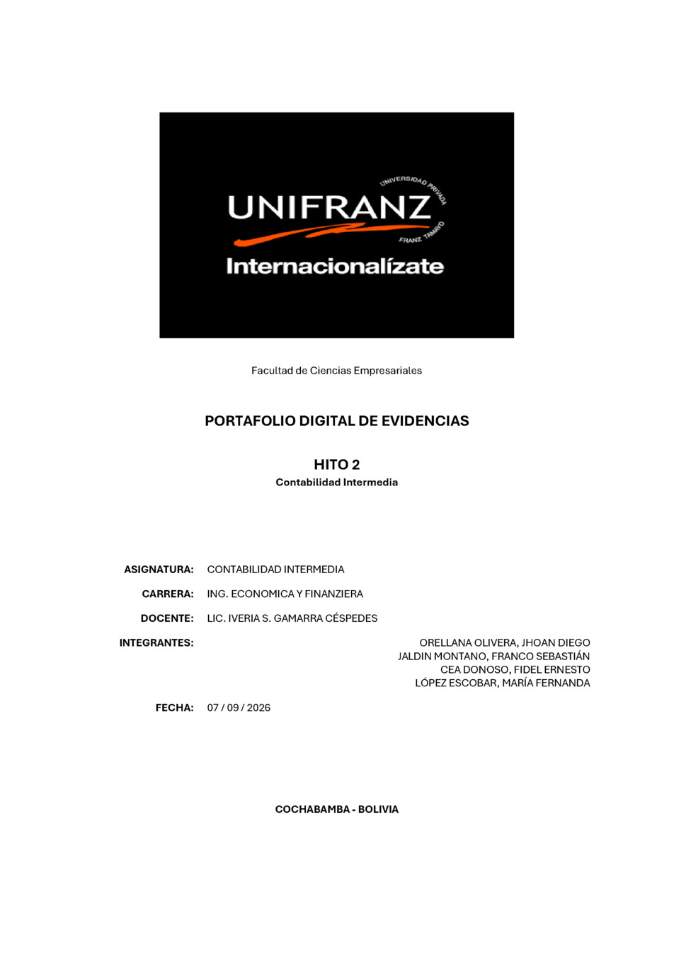Conta portafolio