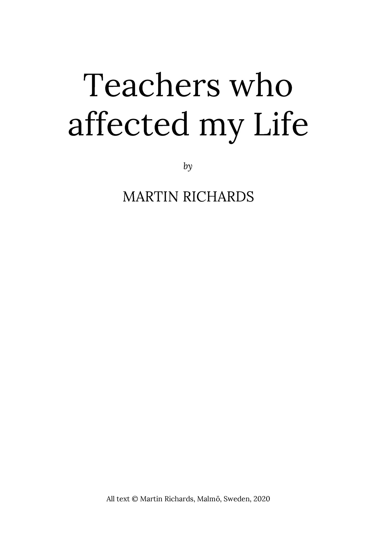Teachers who