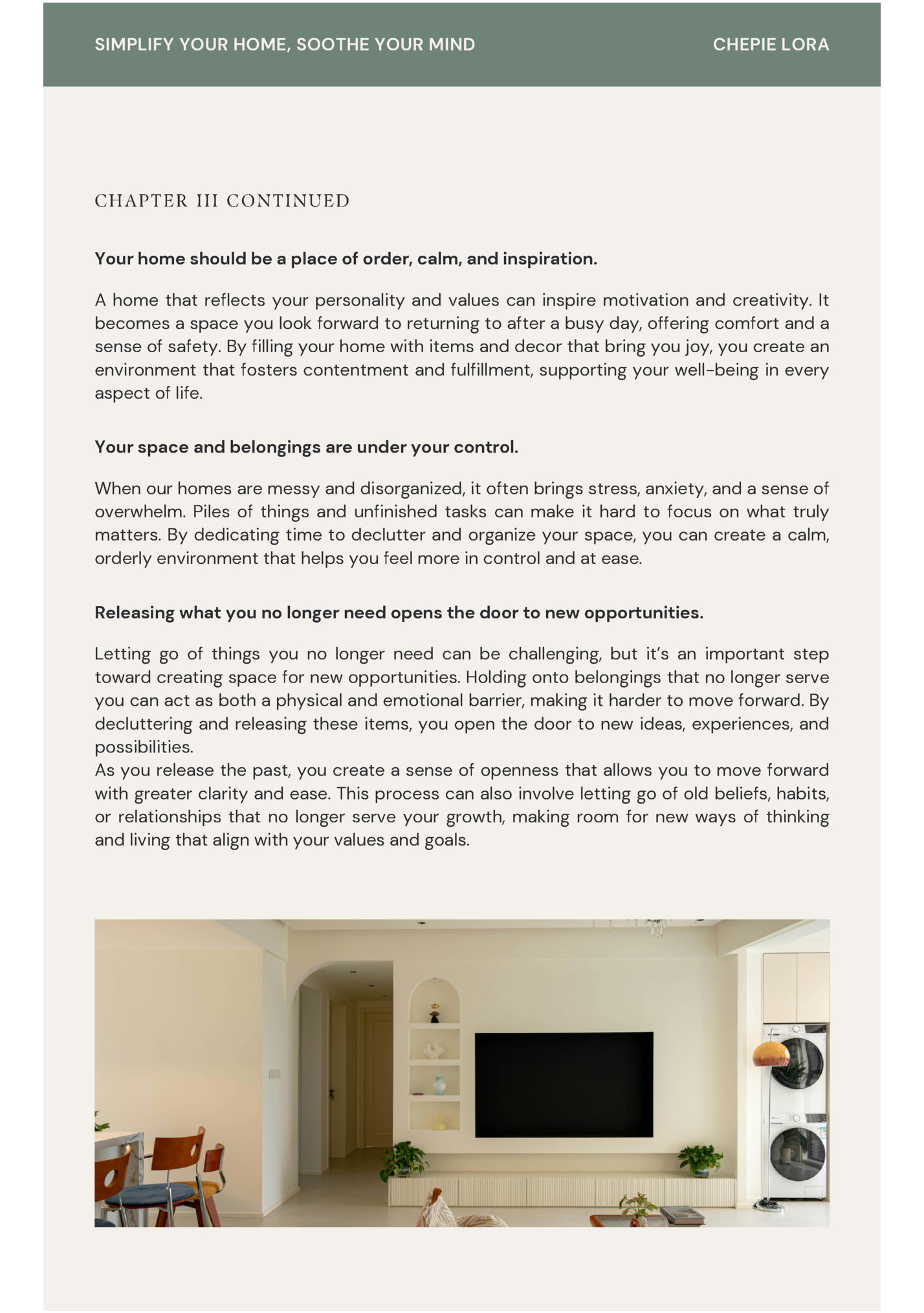 SIMPLIFY YOUR HOME, SOOTHE YOUR MIND