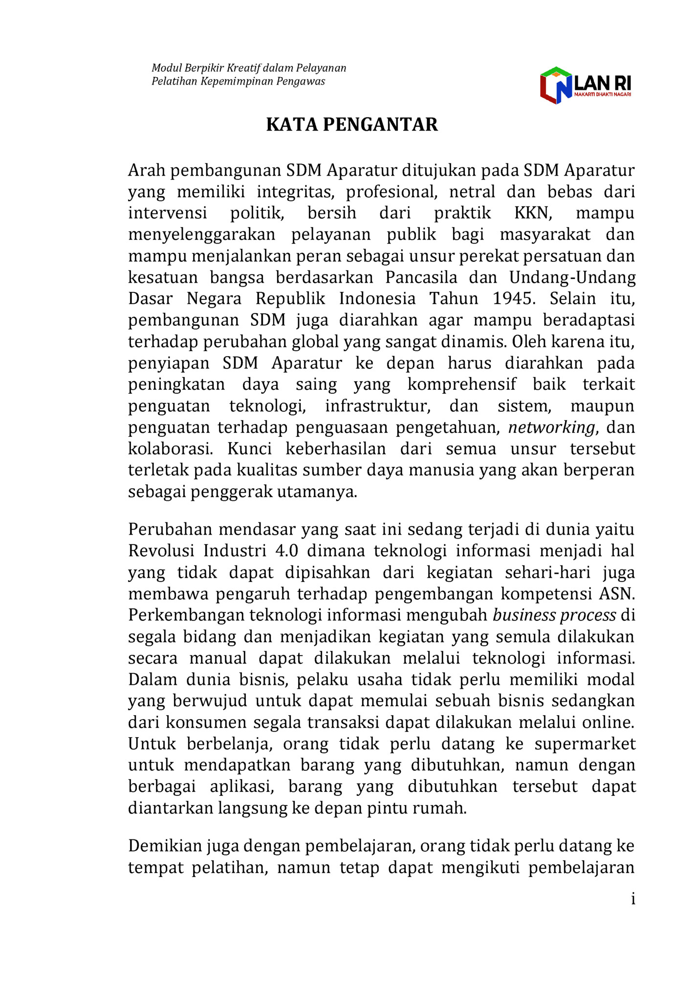 Modul Berpikir Kreatif dalam Pelayanan