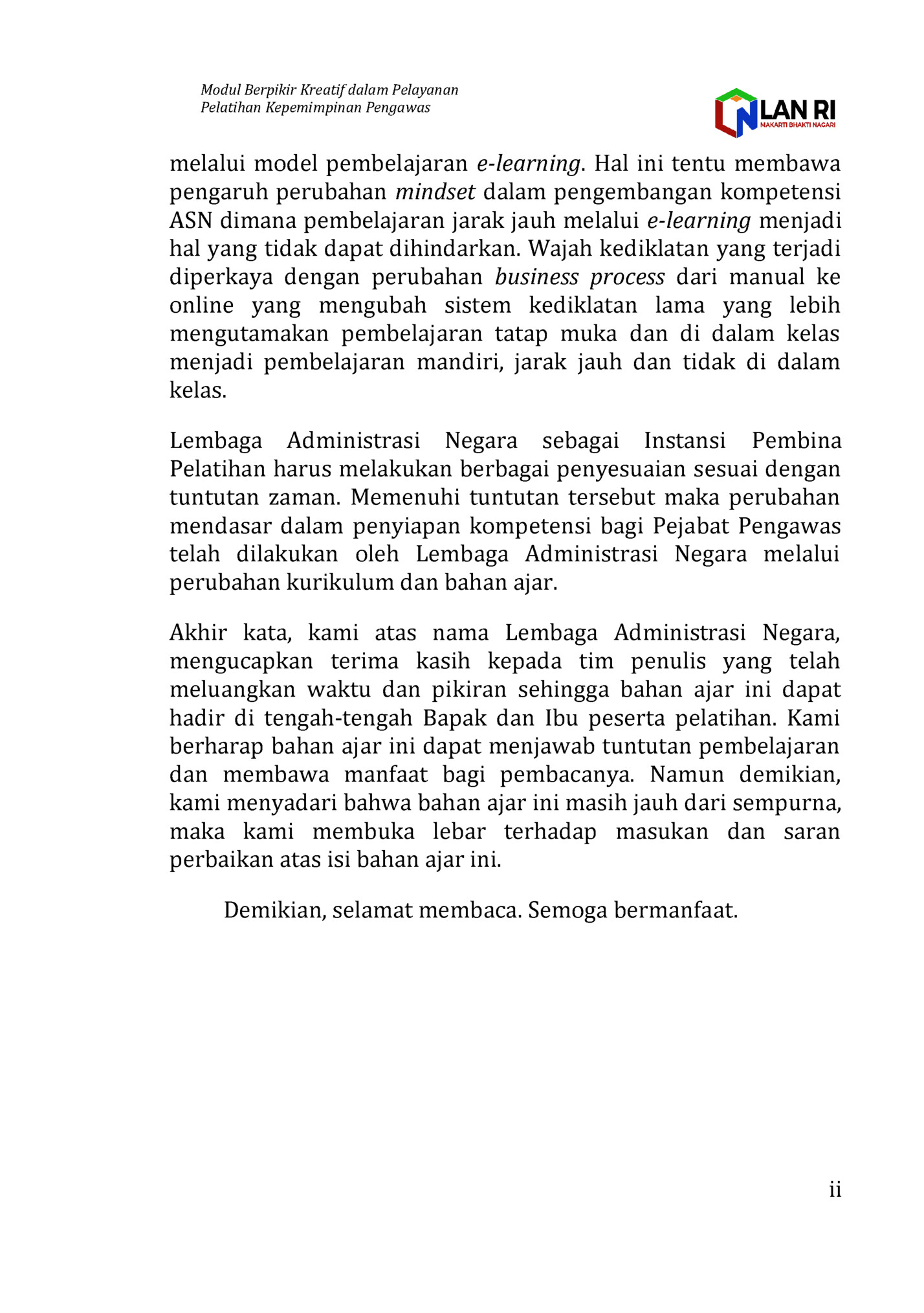 Modul Berpikir Kreatif dalam Pelayanan