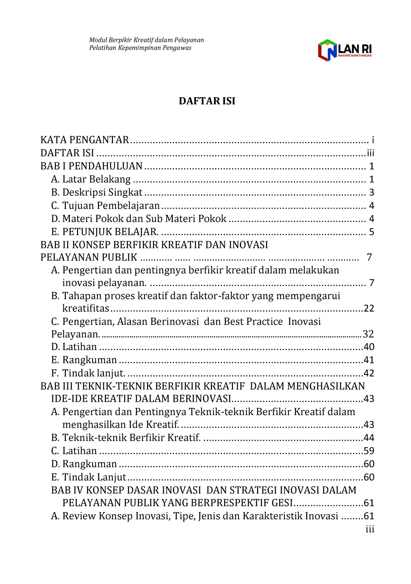 Modul Berpikir Kreatif dalam Pelayanan