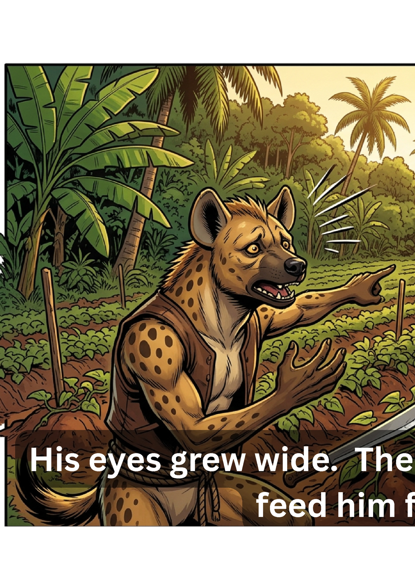 His eyes grew wide. There were enough yams to