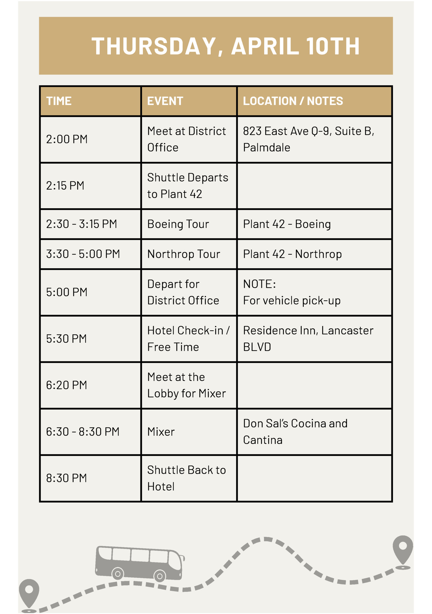 THURSDAY, APRIL 10TH THURSDAY, APRIL 10TH