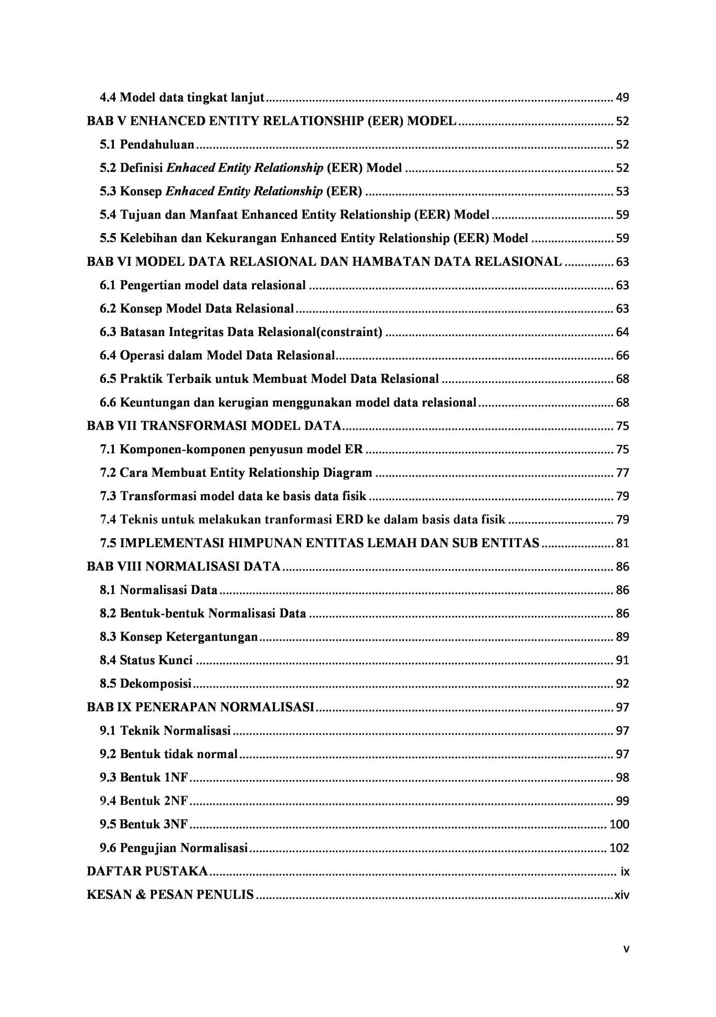 4.4 Model data tingkat lanjut ......................................................................................................... 49