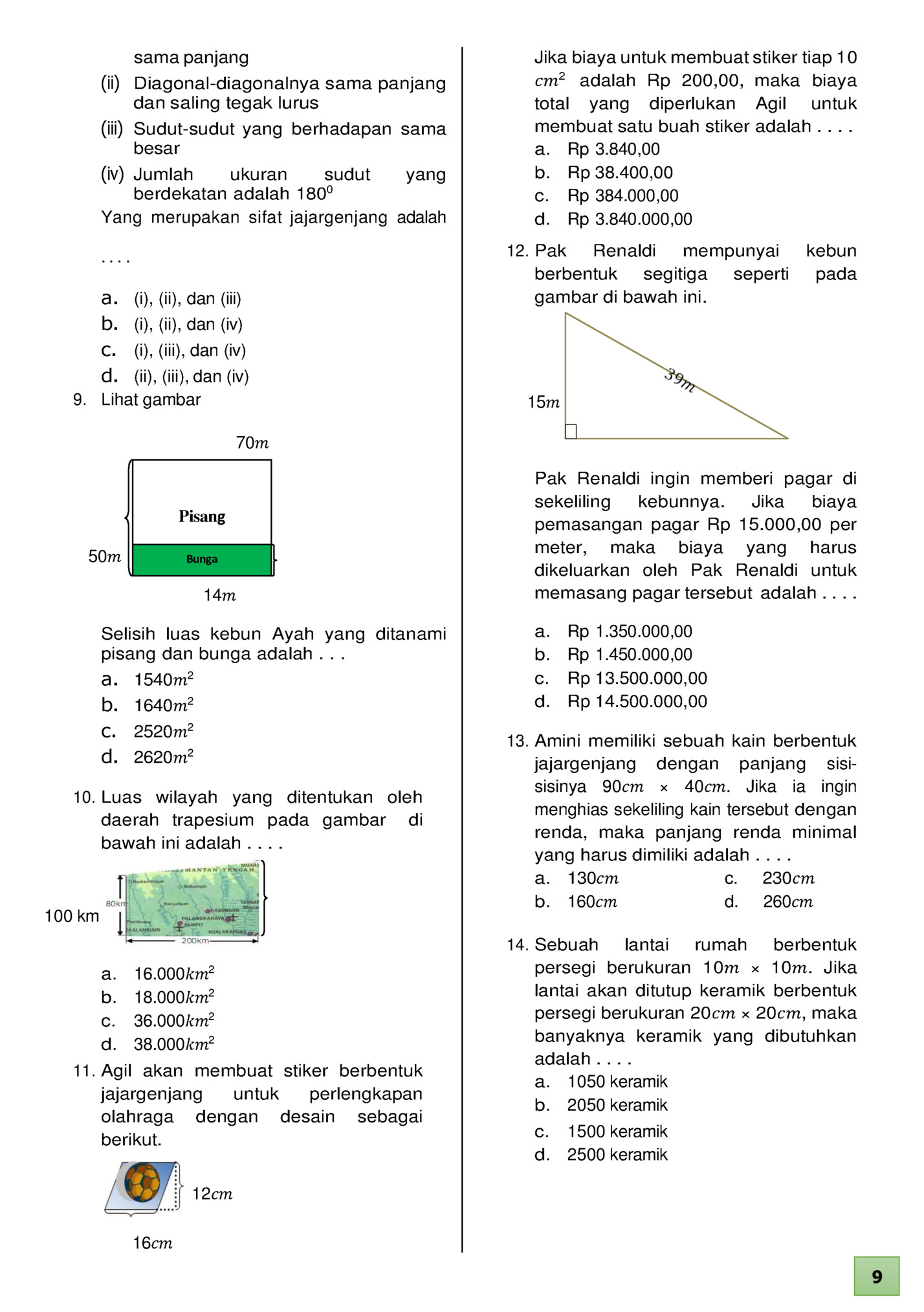 sama panjang sama panjang