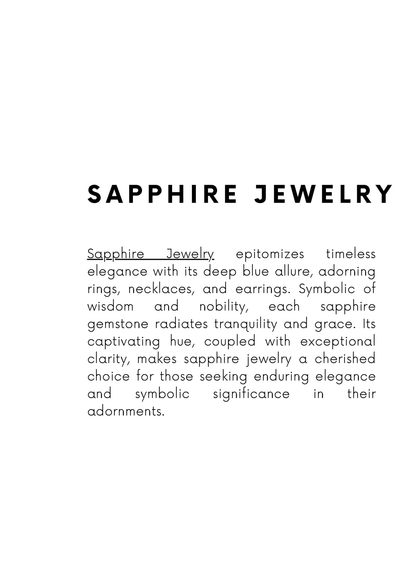 SAPPHIRE JEWELRY