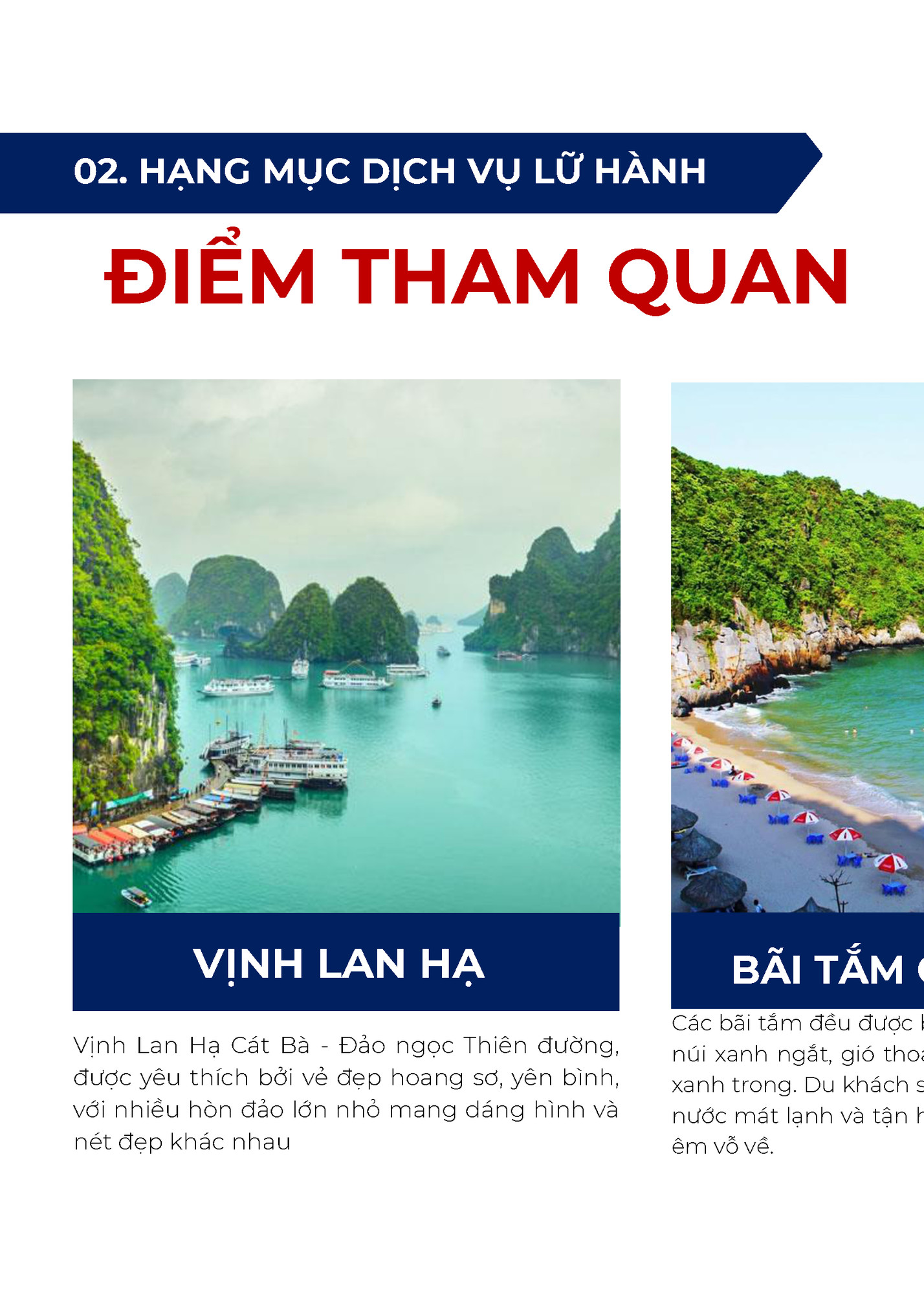 02. HẠNG MỤC DỊCH VỤ LỮ HÀNH