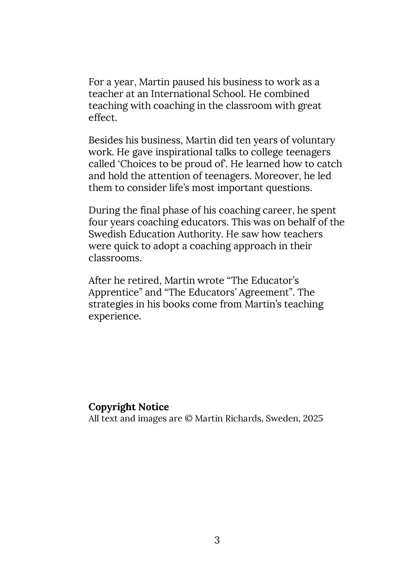 For a year, Martin paused his business to work as a For a year, Martin paused his business to work as a