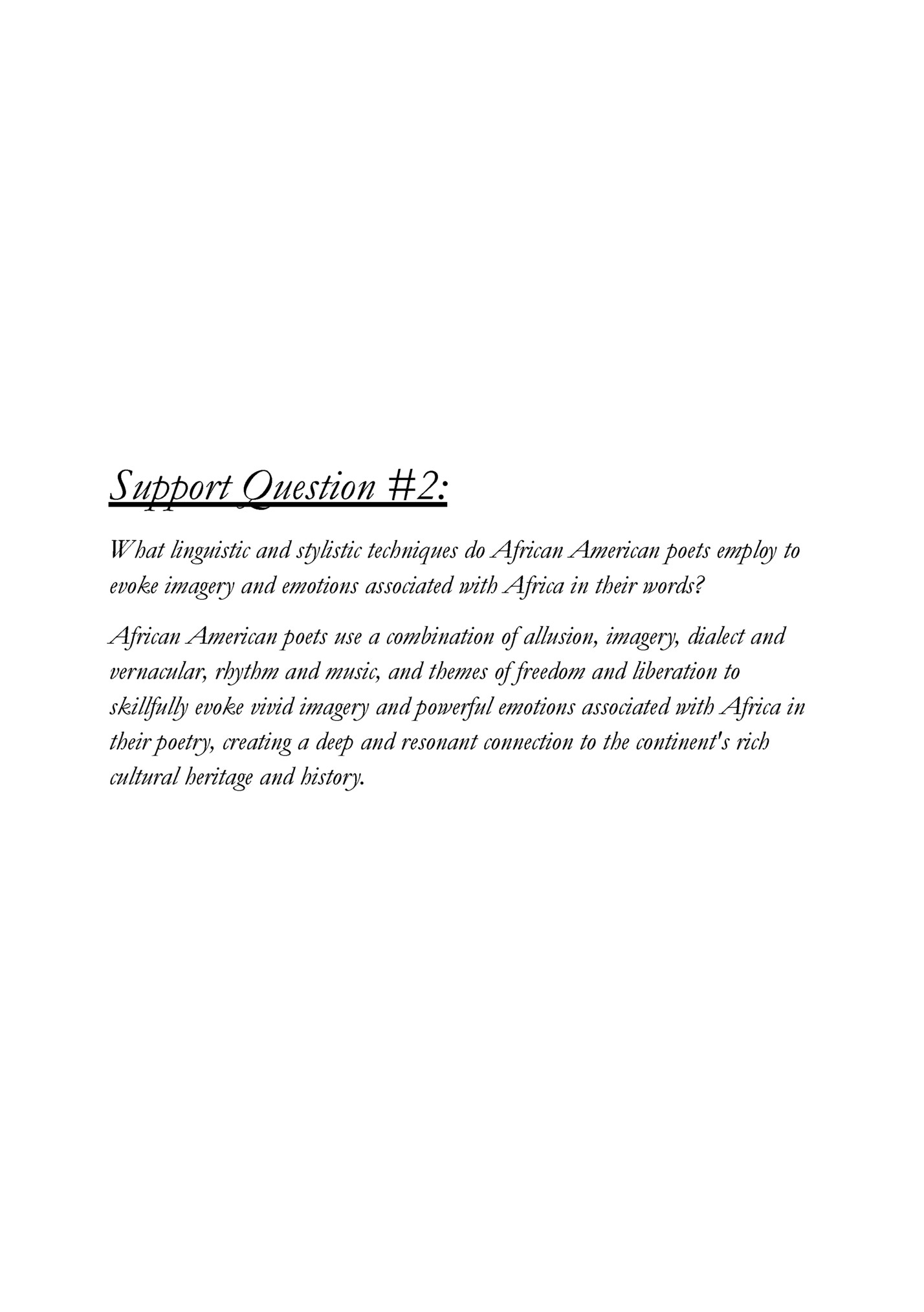 Support Question #2: