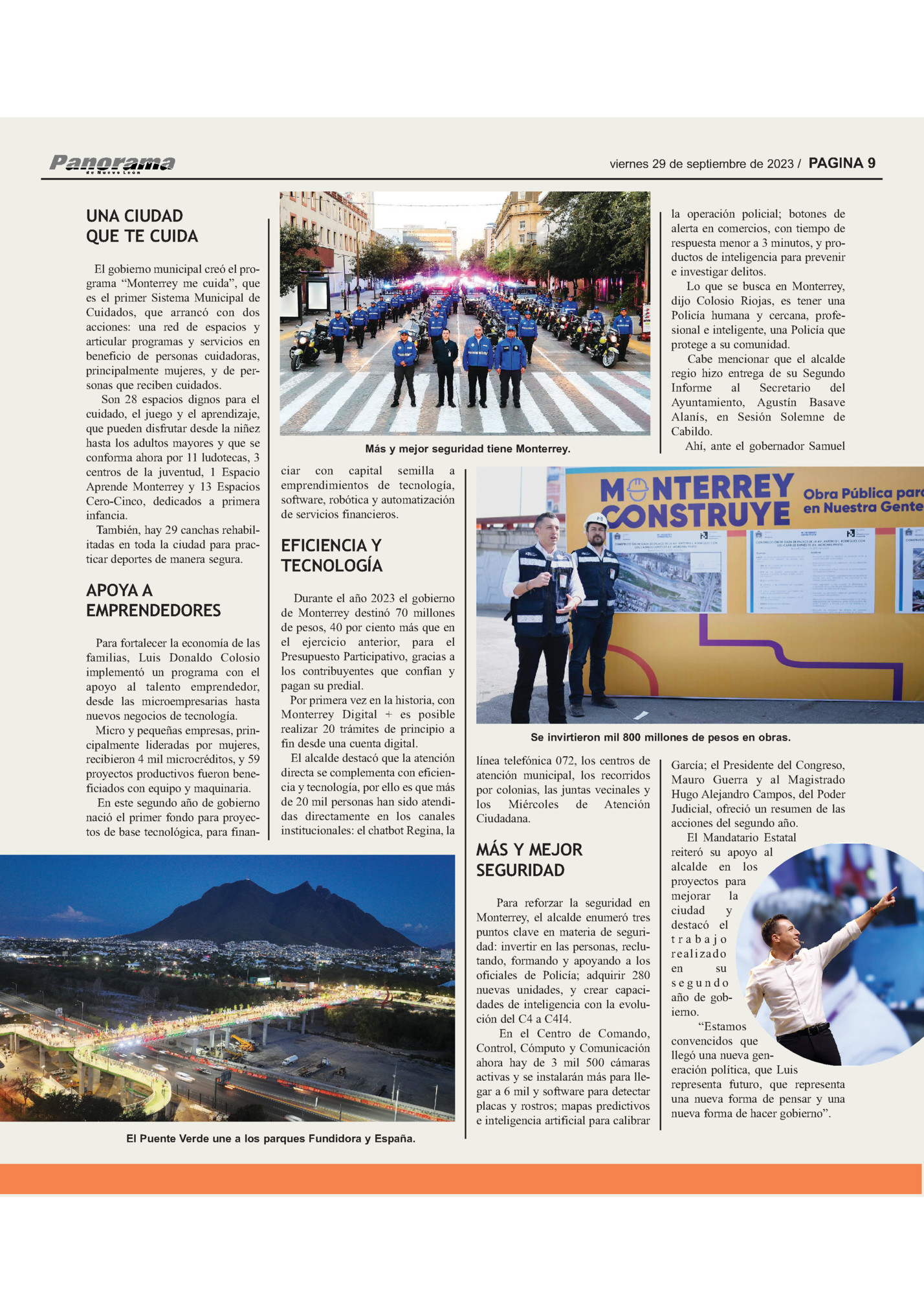 viernes 29 de septiembre de 2023 / PAGINA 9