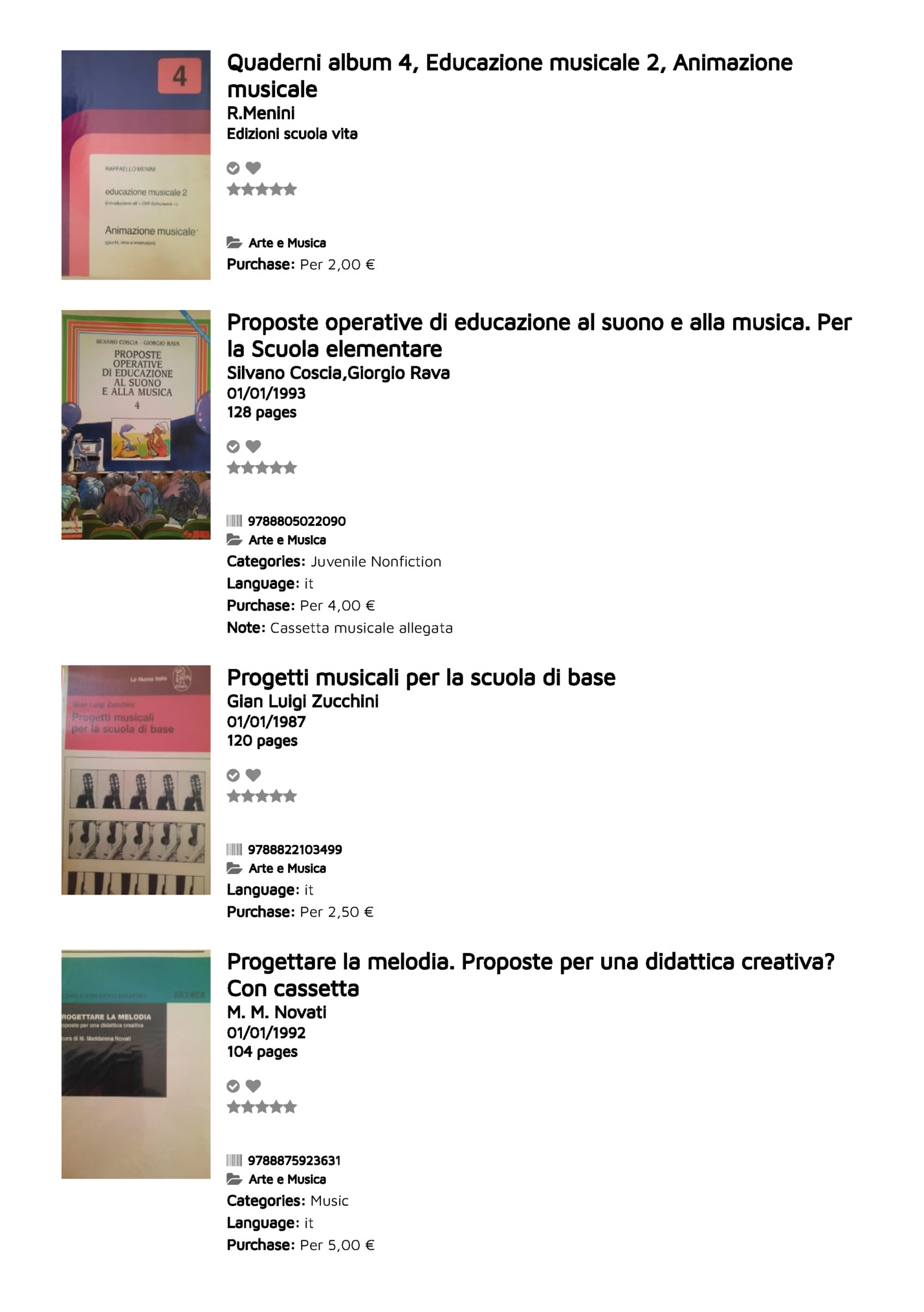 Quaderni album 4, Educazione musicale 2, Animazione