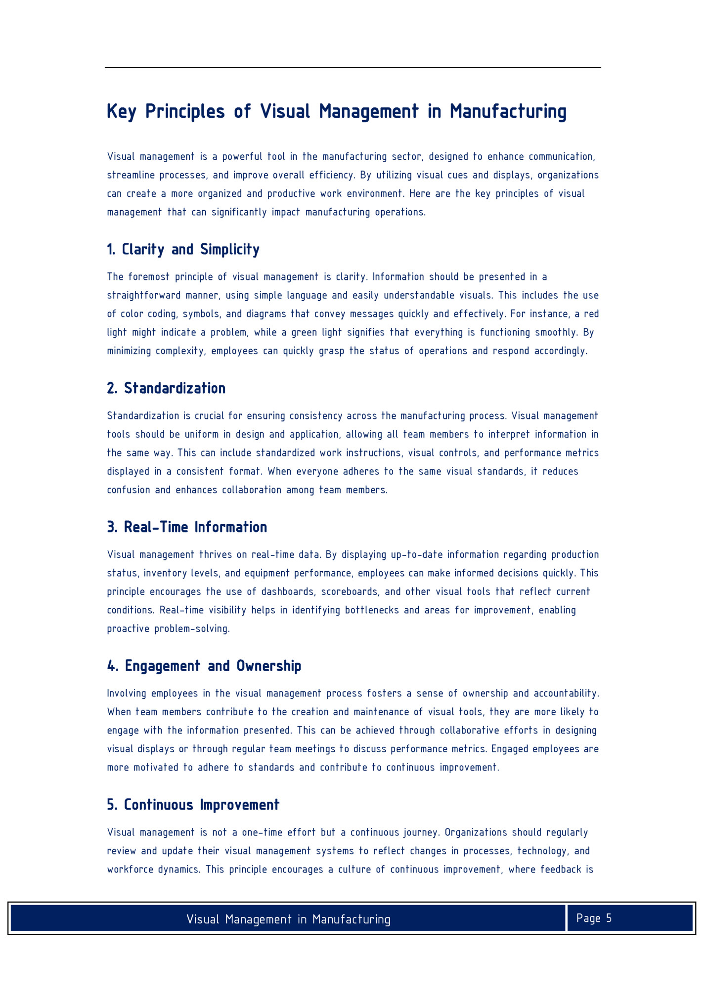 Key Principles of Visual Management in Manufacturing