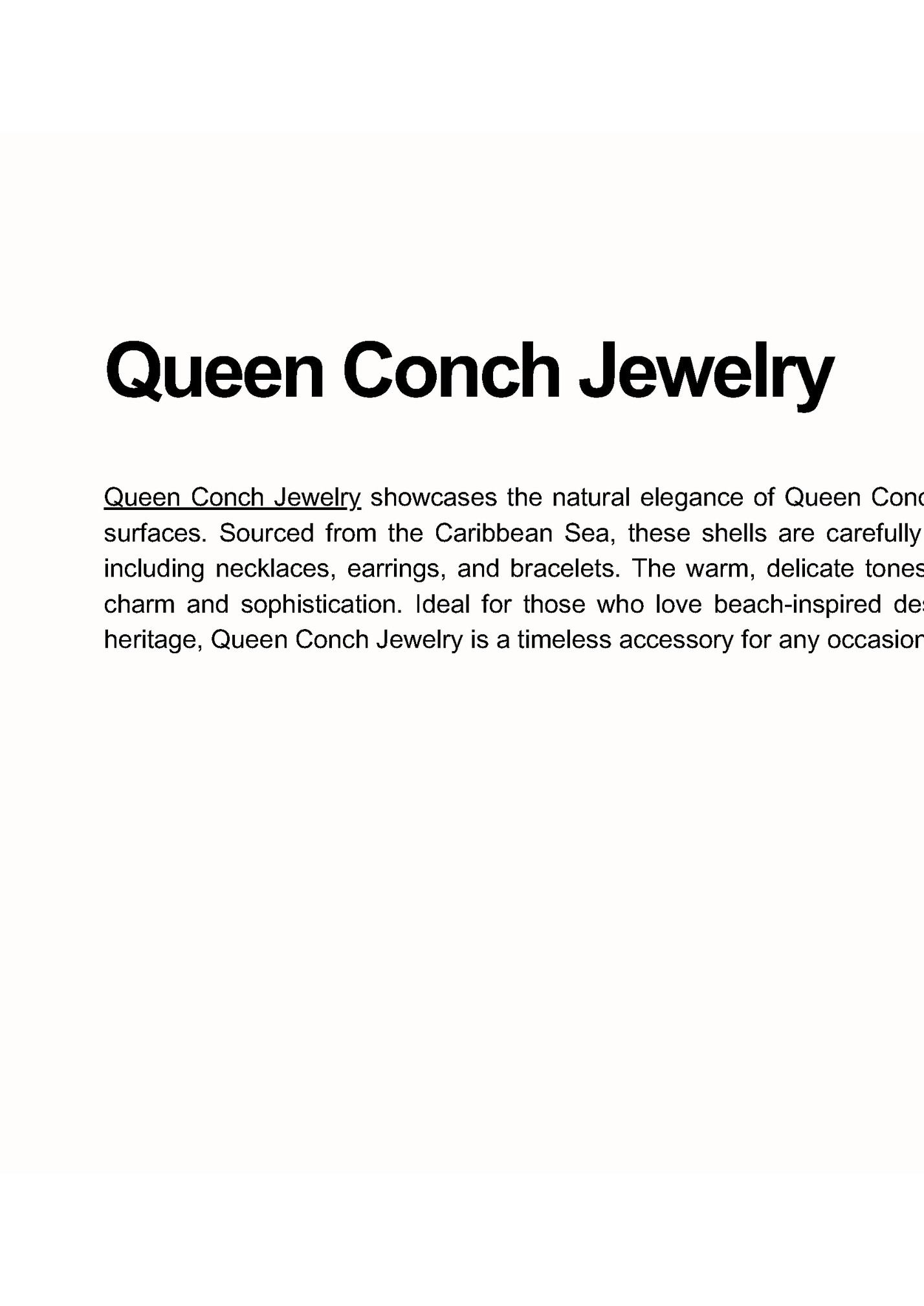 Queen Conch Jewelry