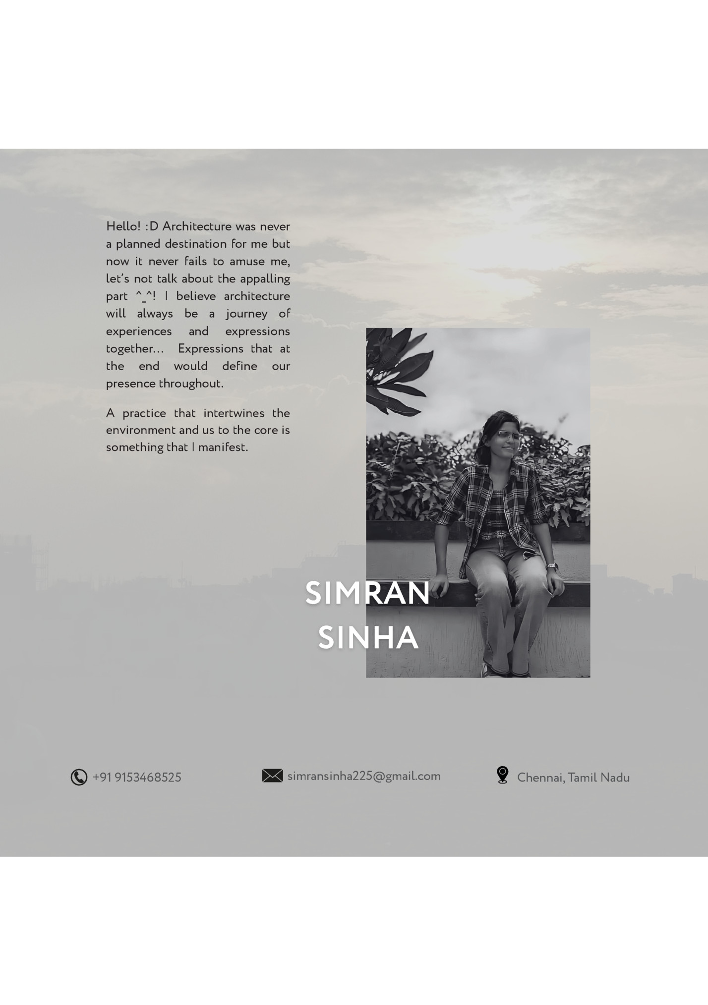 Hello! :D Architecture was never