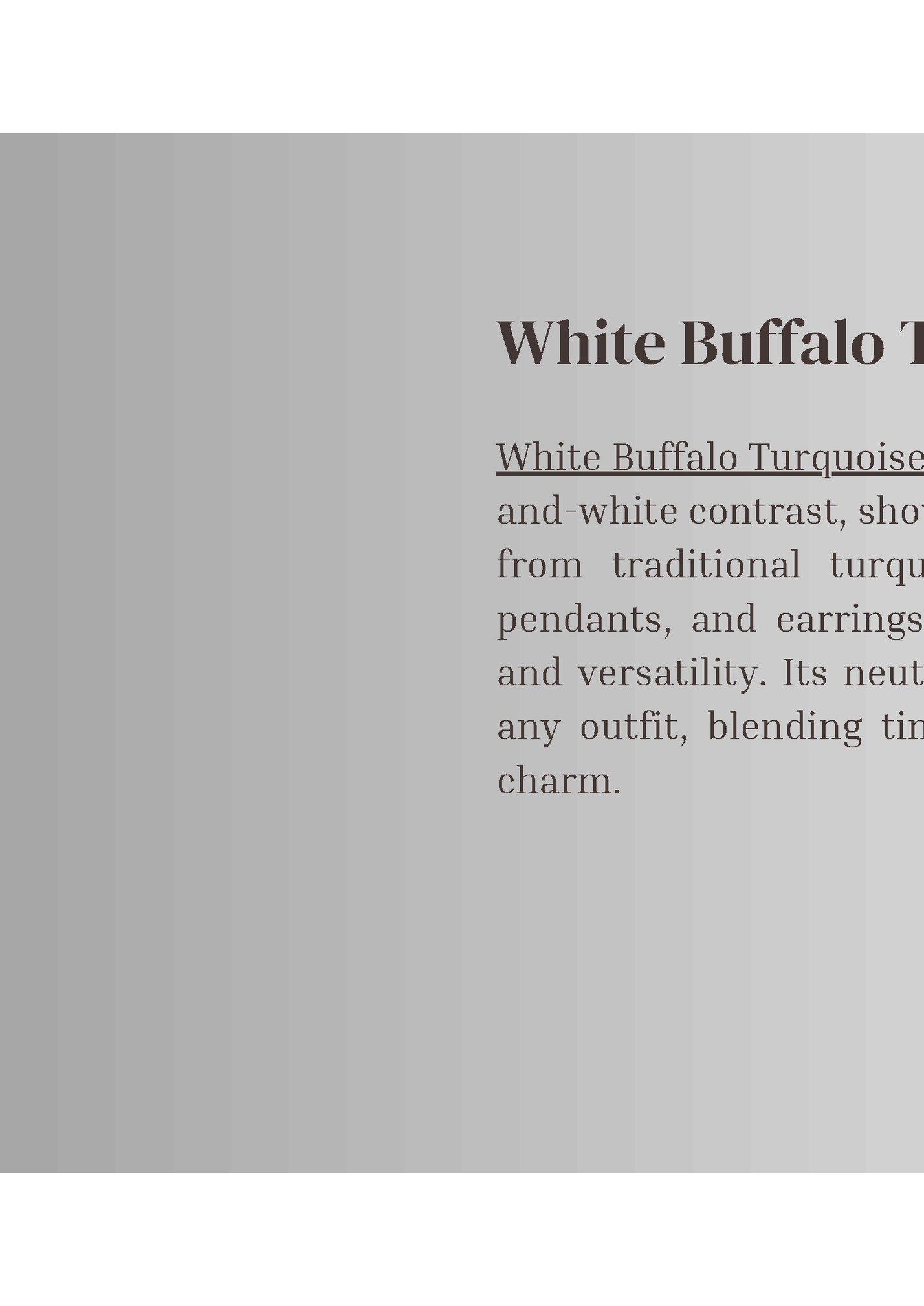 White Buffalo Turquoise Jewelry