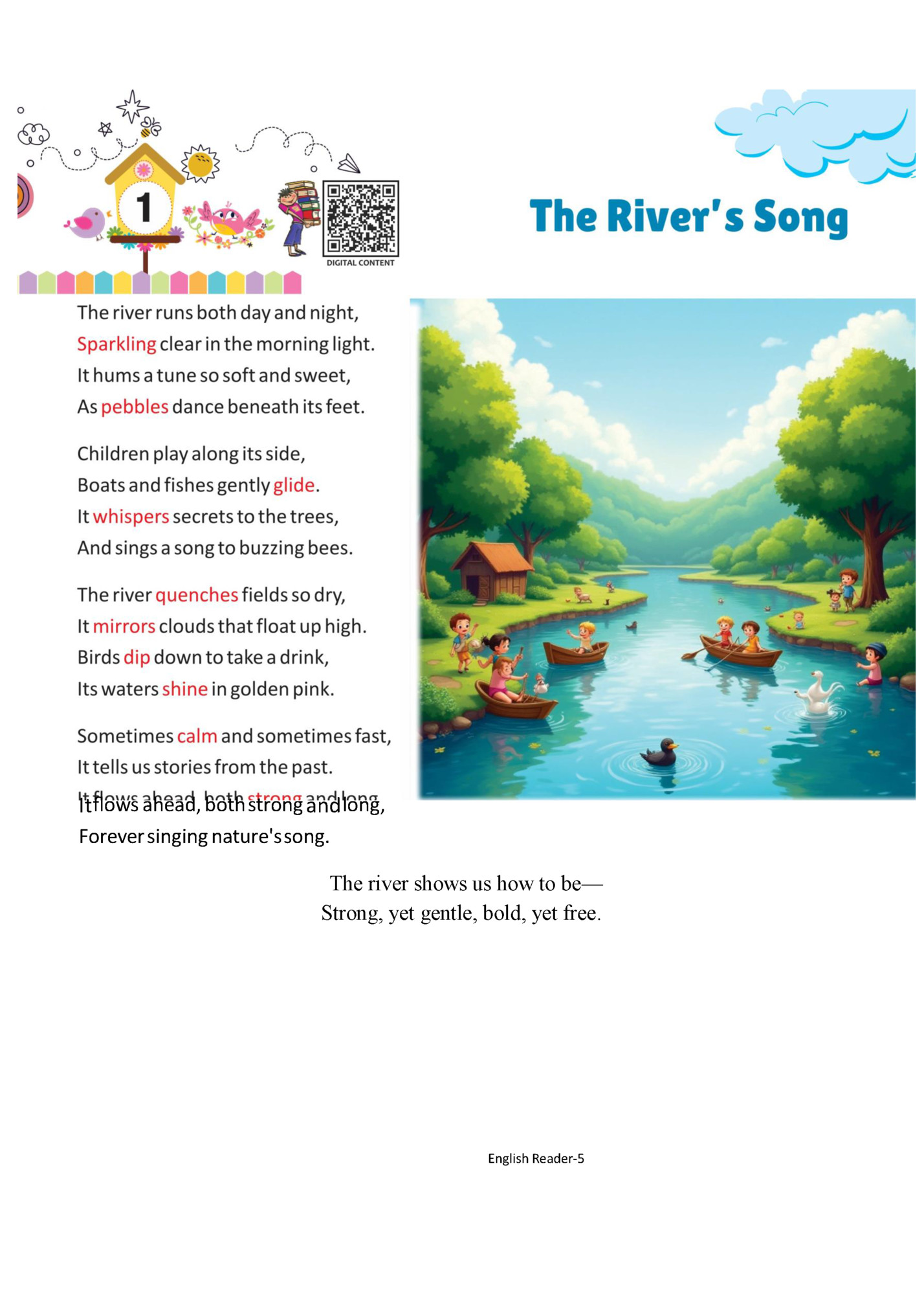 Itflows ahead, both strong and long, Itflows ahead, both strong and long,