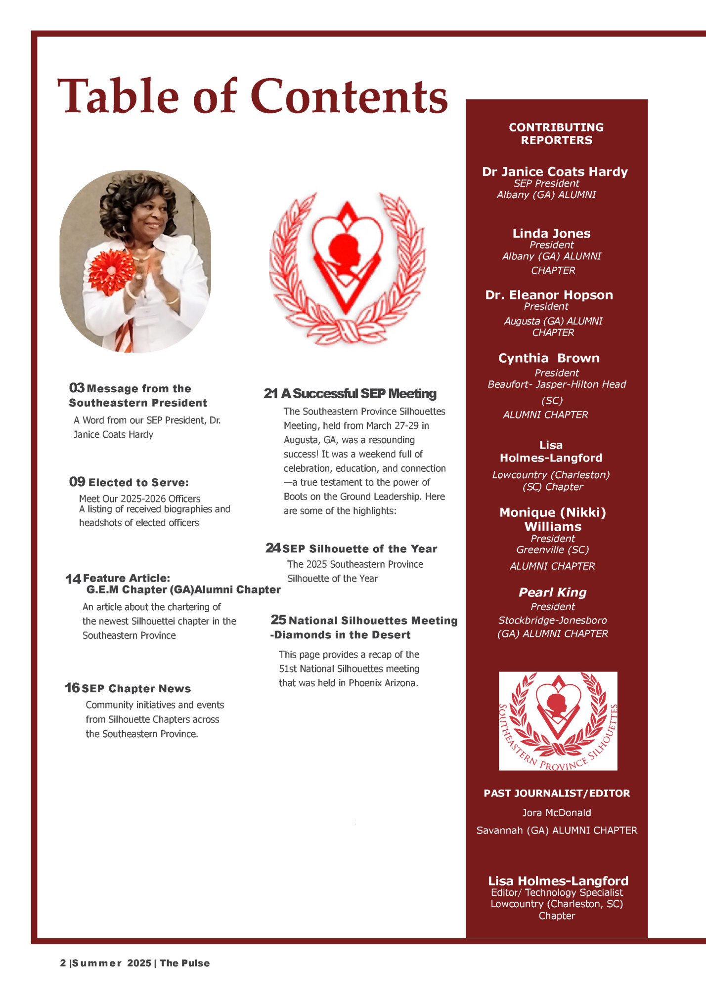 Table of Contents