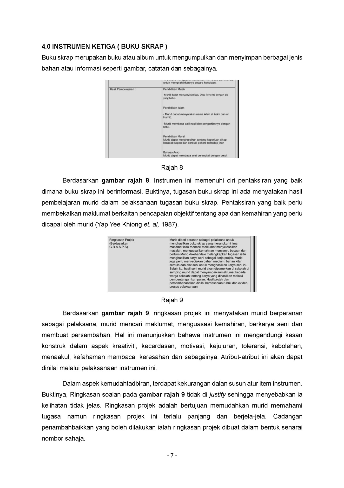 4.0 INSTRUMEN KETIGA ( BUKU SKRAP )